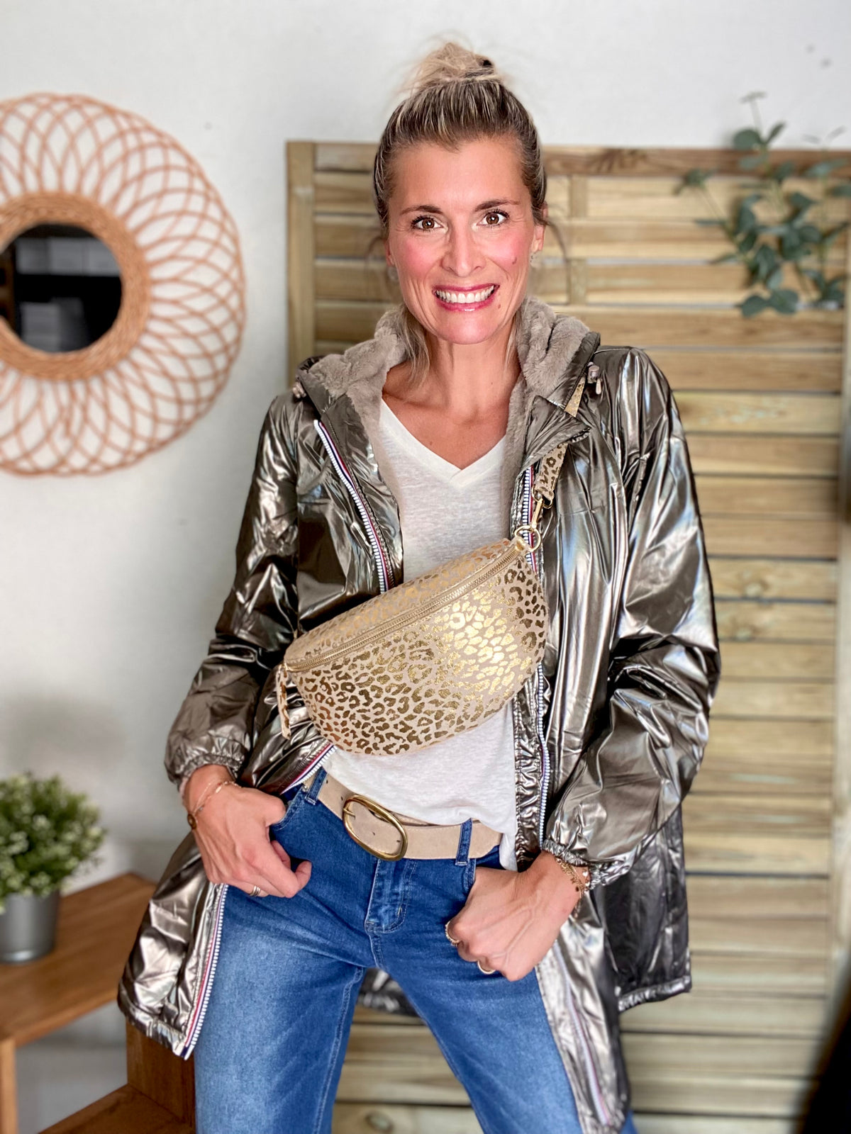 LAURA JO - Parka Imperméable LOUISE LONG fourré - Bronze