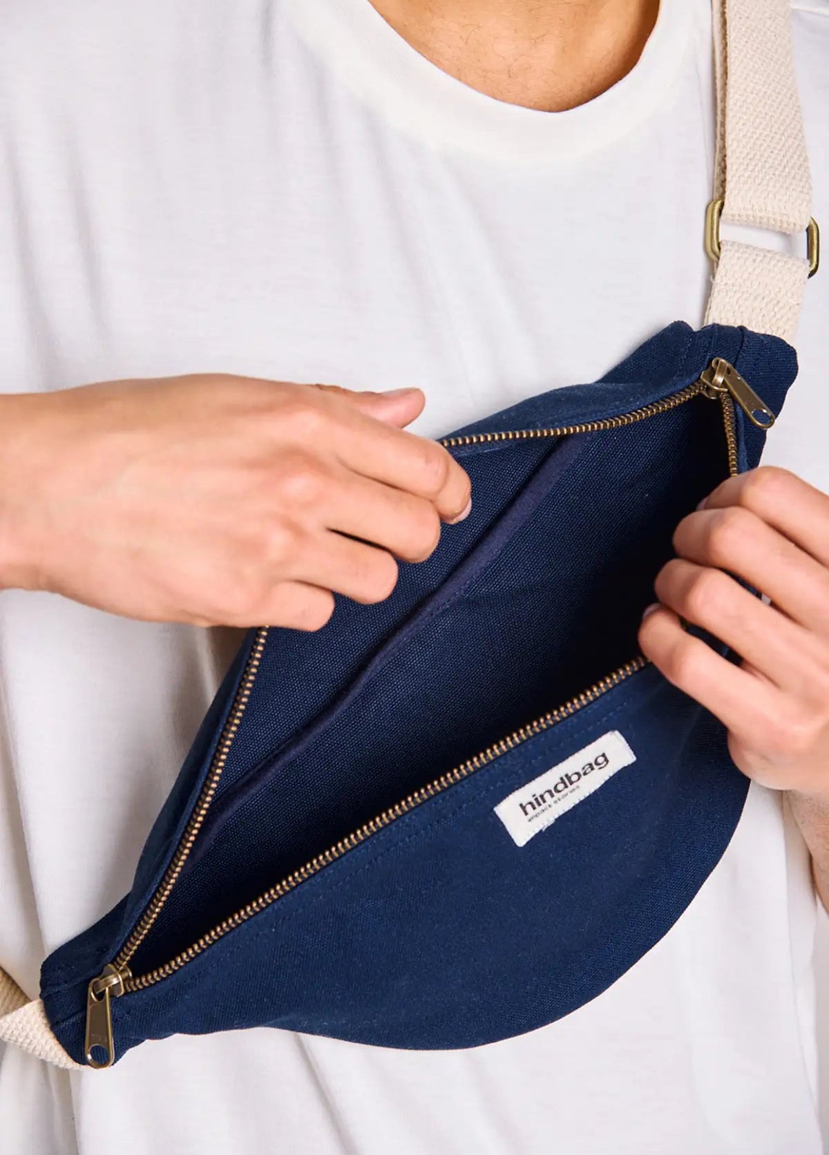 HINDBAG OLIVIA - Sac banane Navy Marine