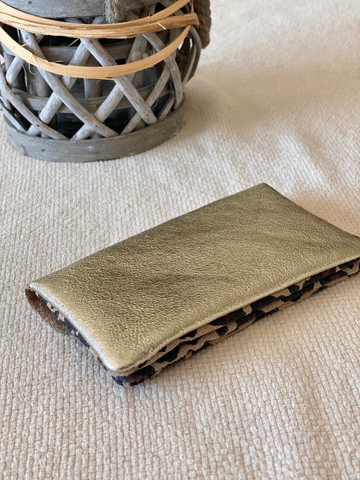 Porte monnaie / porte carte XL+ en cuir irisé Léo - BASILE