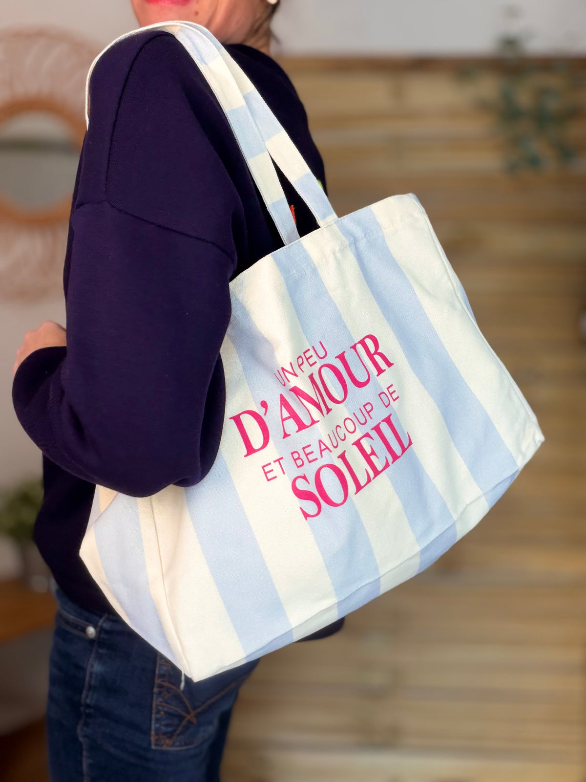 Grand cabas Tote bag Amour / Soleil ELSY