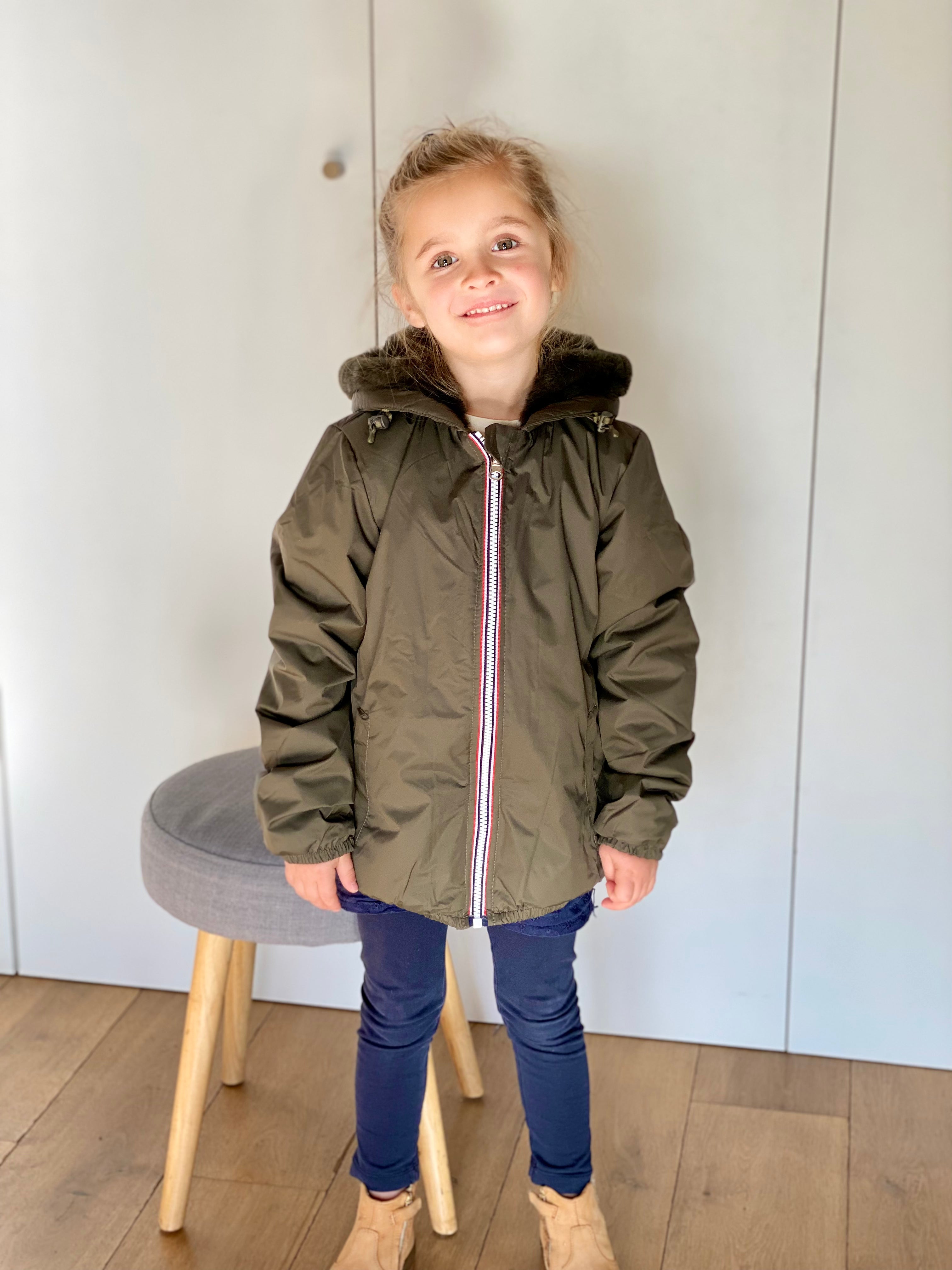 LAURA JO - Parka Imperméable mixte LOUIS.E KIDS fourré - Kaki