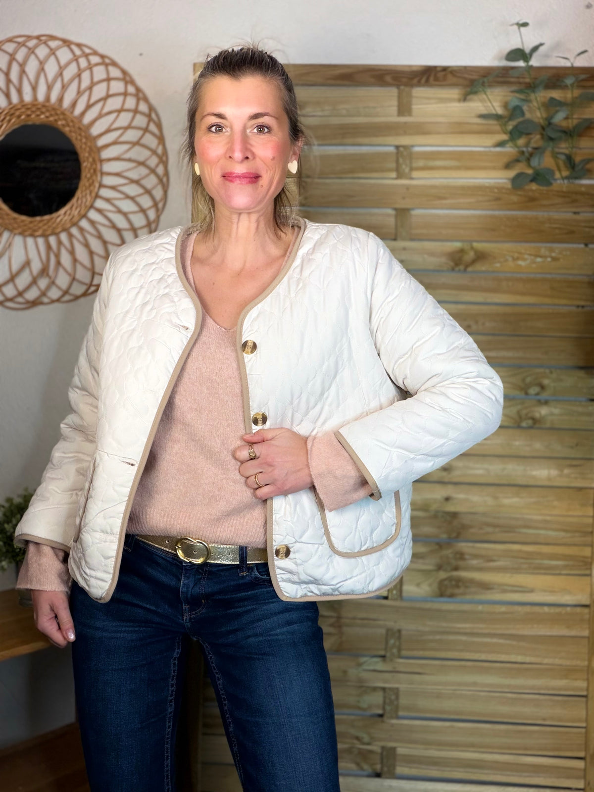 ⚡️ ARRIVAGE - Veste matelassée réversible Sherpa NOÉMIE Beige