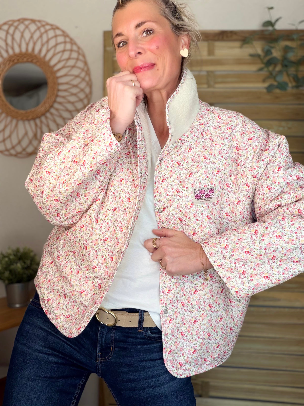 Veste réversible Sherpa ODETTE Liberty / Écru