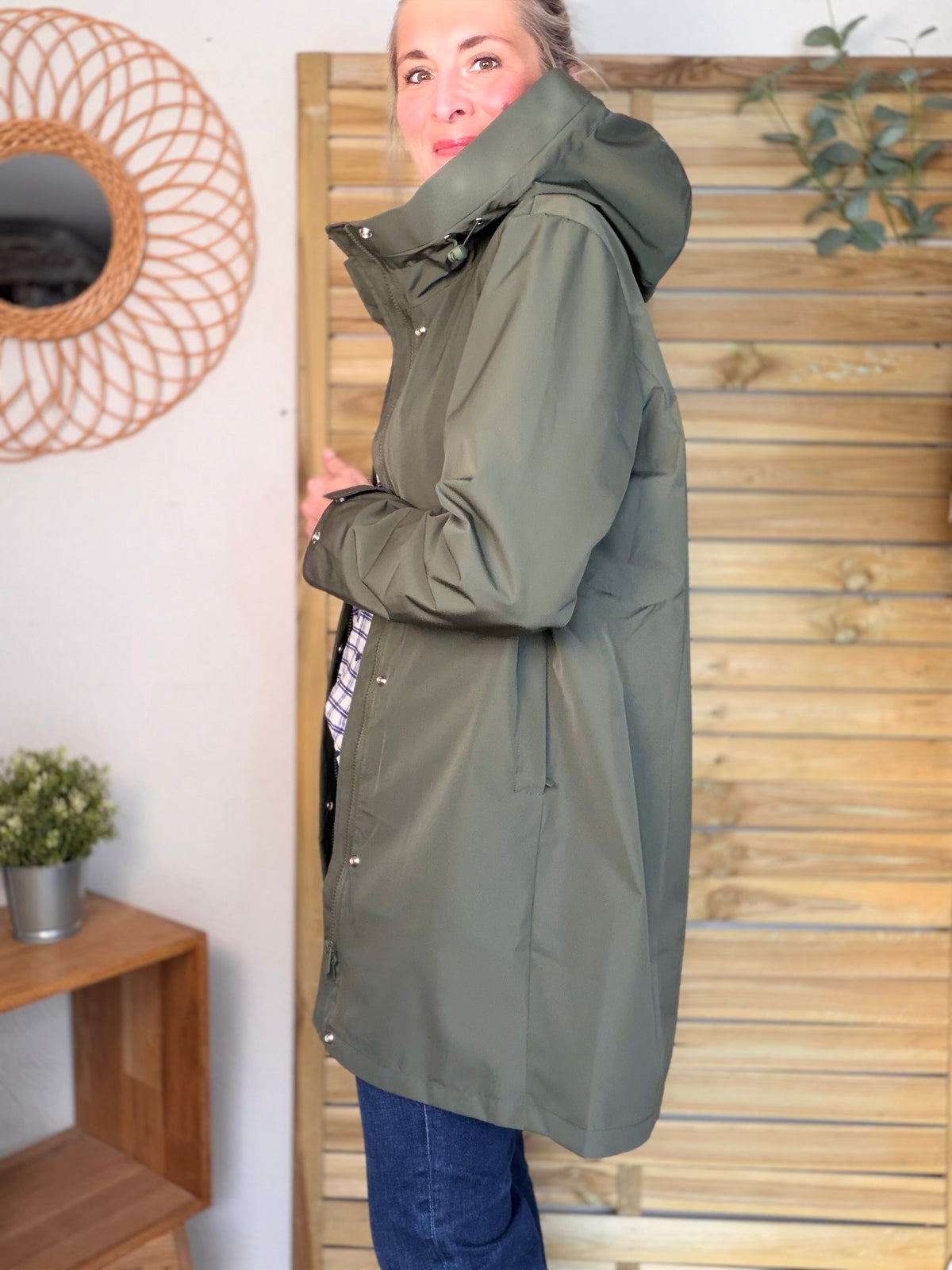 LAURA JO - Imperméable LAURENCE long - Kaki