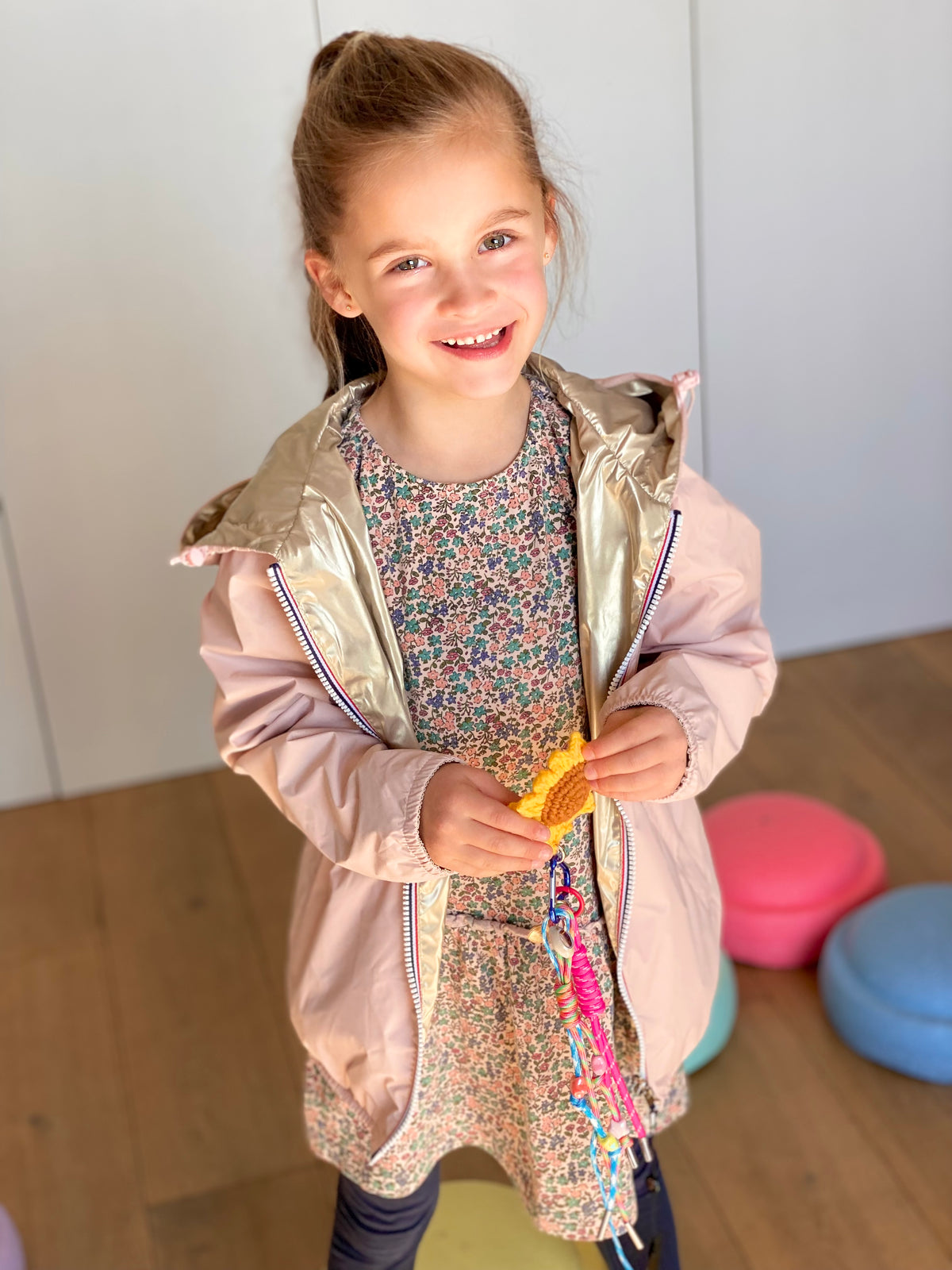 LAURA JO - Imperméable réversible léger GARANCE KIDS enfant (mixte) - Rose / Doré