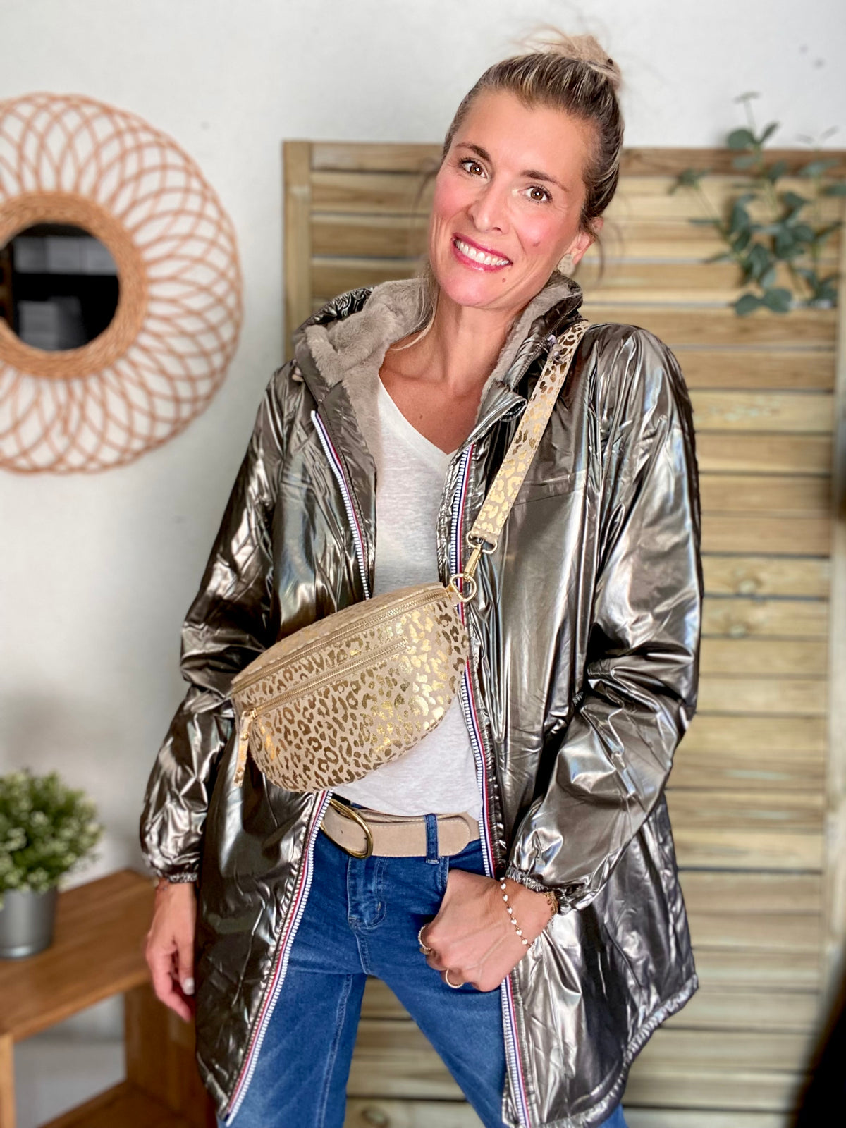 LAURA JO - Parka Imperméable LOUISE LONG fourré - Bronze