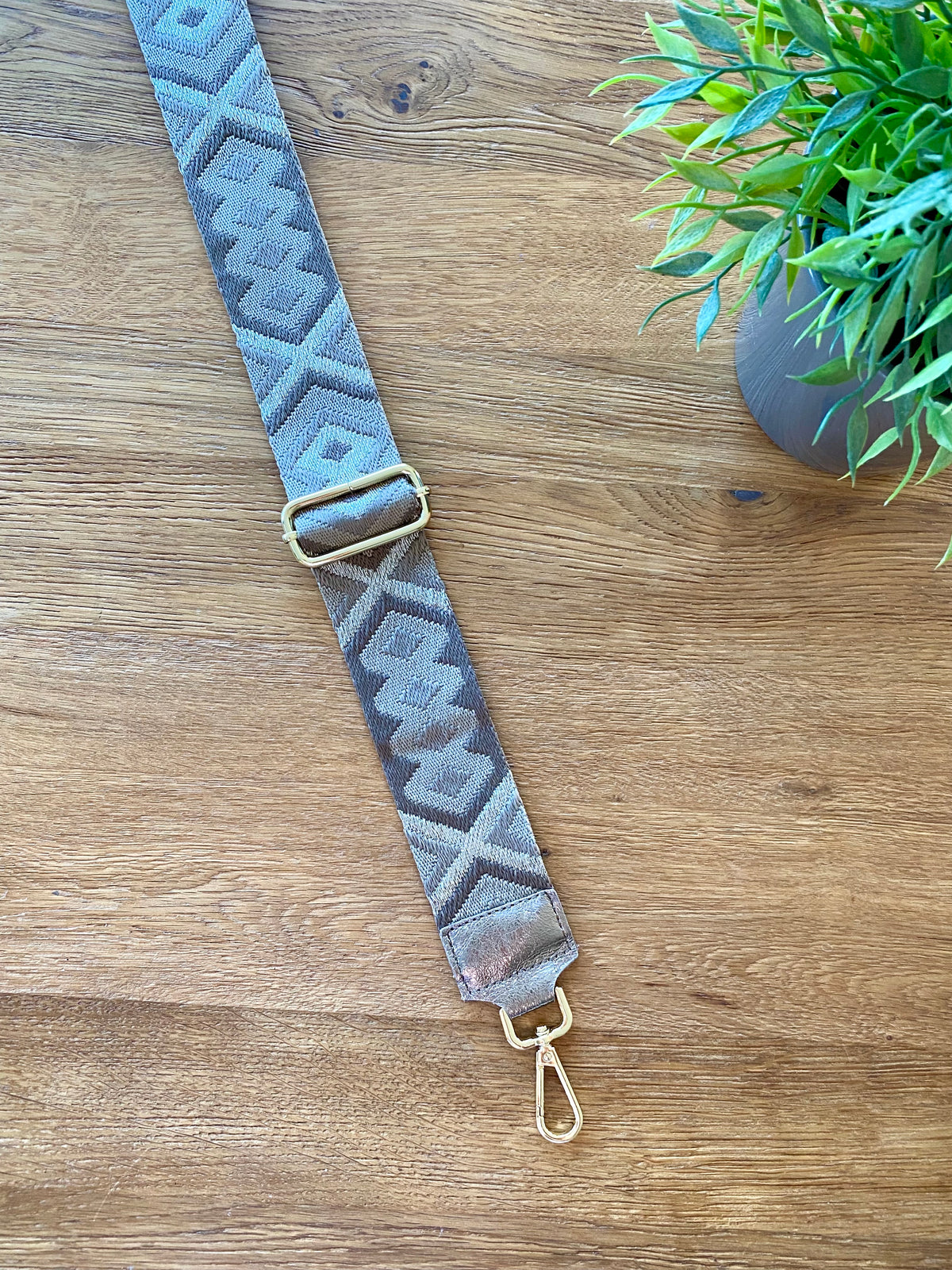 Sangle / Bandoulière en cuir irisé pour sacs / bananes - RACHEL (Losanges horizontaux)