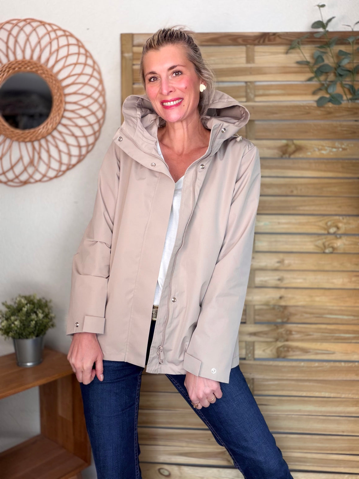 LAURA JO - Imperméable LAURENCE mi-long - Beige • DÉSTOCKAGE