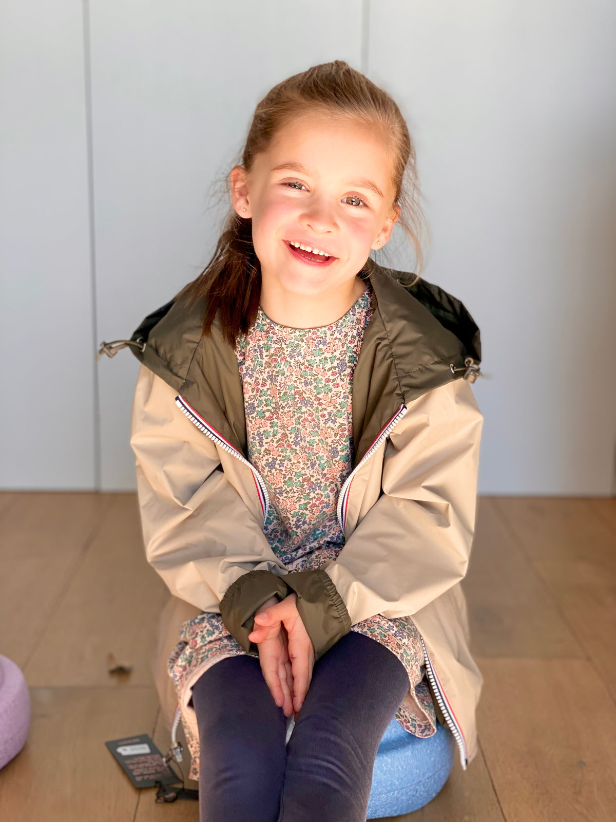 LAURA JO - Imperméable réversible léger GARANCE KIDS enfant (mixte) - Kaki / Beige • DÉSTOCKAGE sur Taille 6 ans