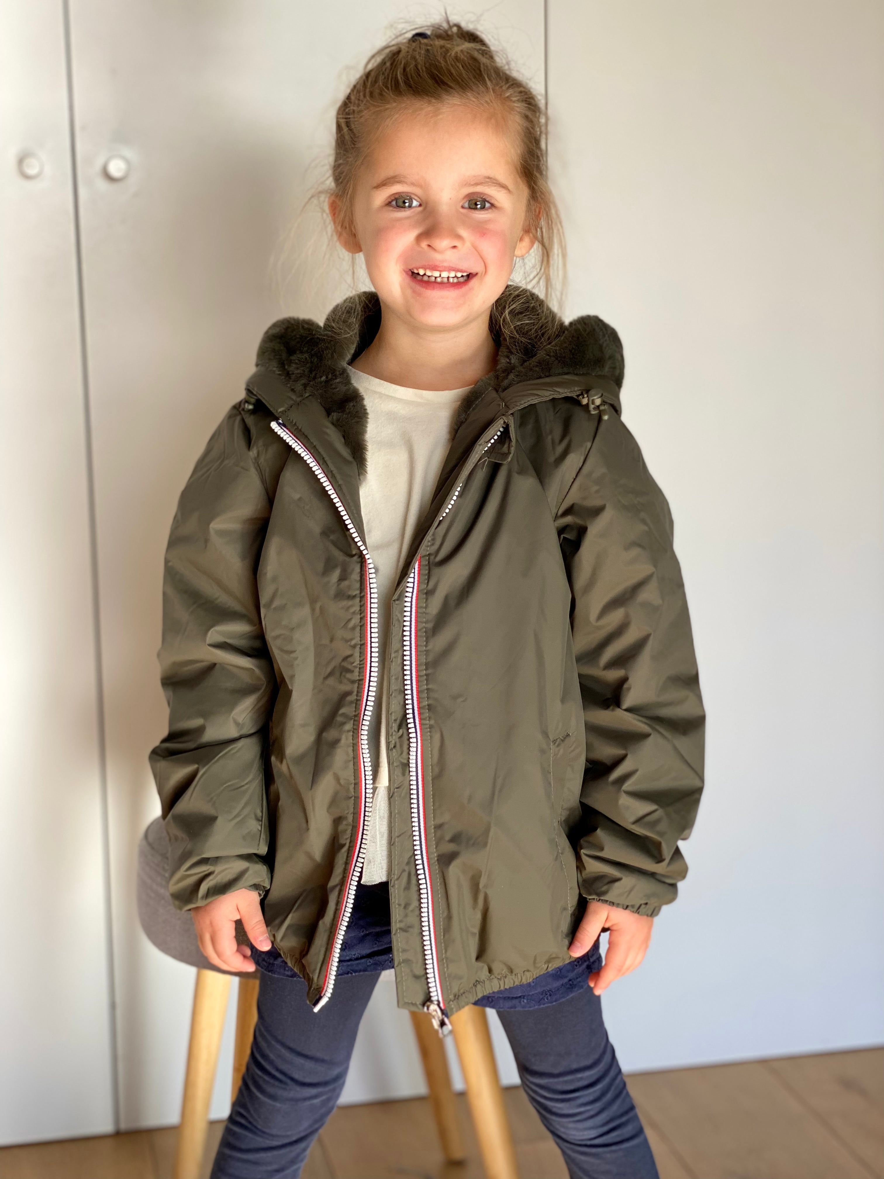 LAURA JO - Parka Imperméable mixte LOUIS.E KIDS fourré - Kaki