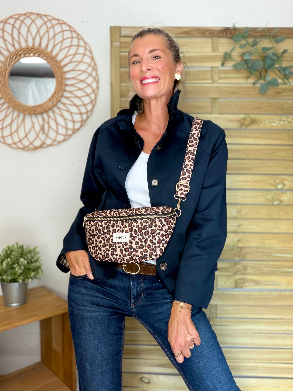 Sac banane matelassé Amour PAMELA - Léo 🐆