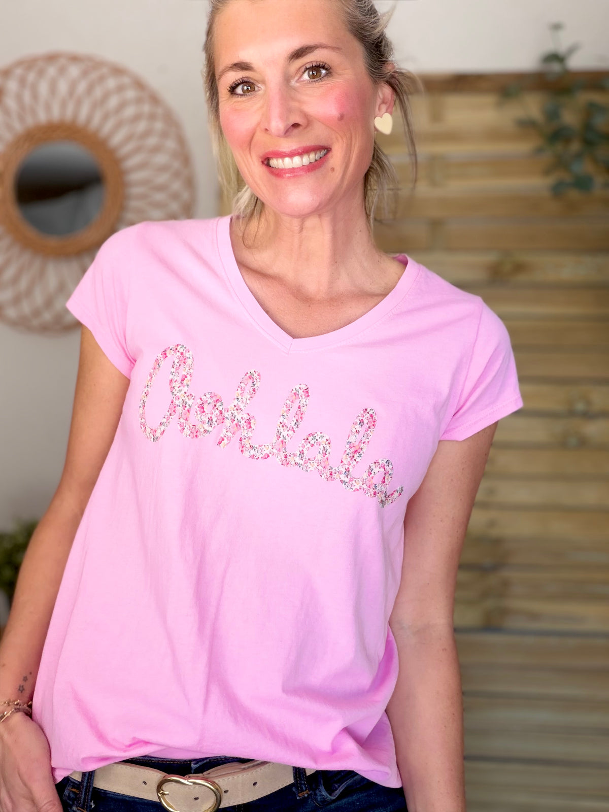 Tee shirt Ohlala Liberty VERA Rose - FIN DE SÉRIE