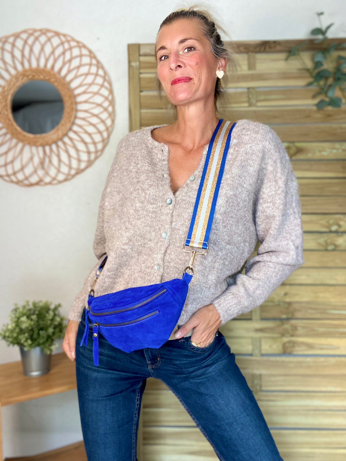 Gilet en maille SYDNEY - Taupe chiné