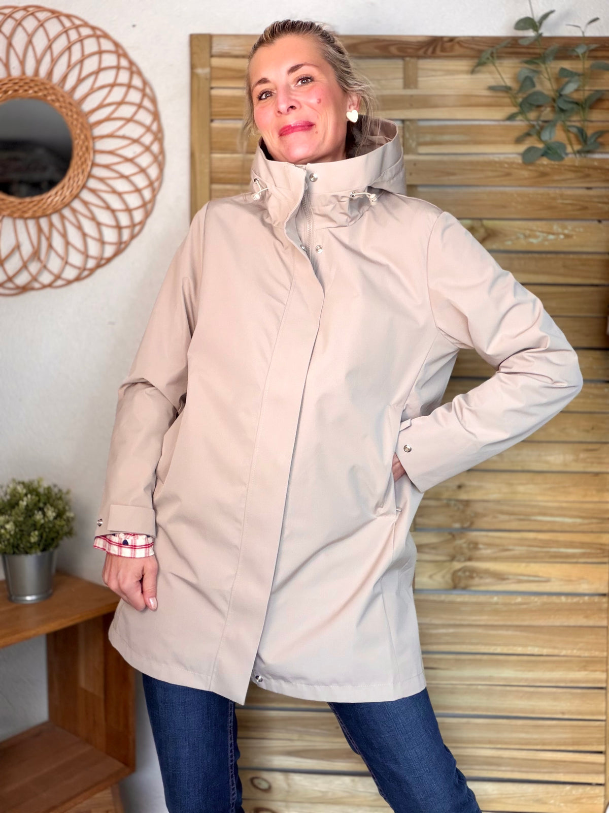 LAURA JO - Imperméable LAURENCE long - Beige • DÉSTOCKAGE