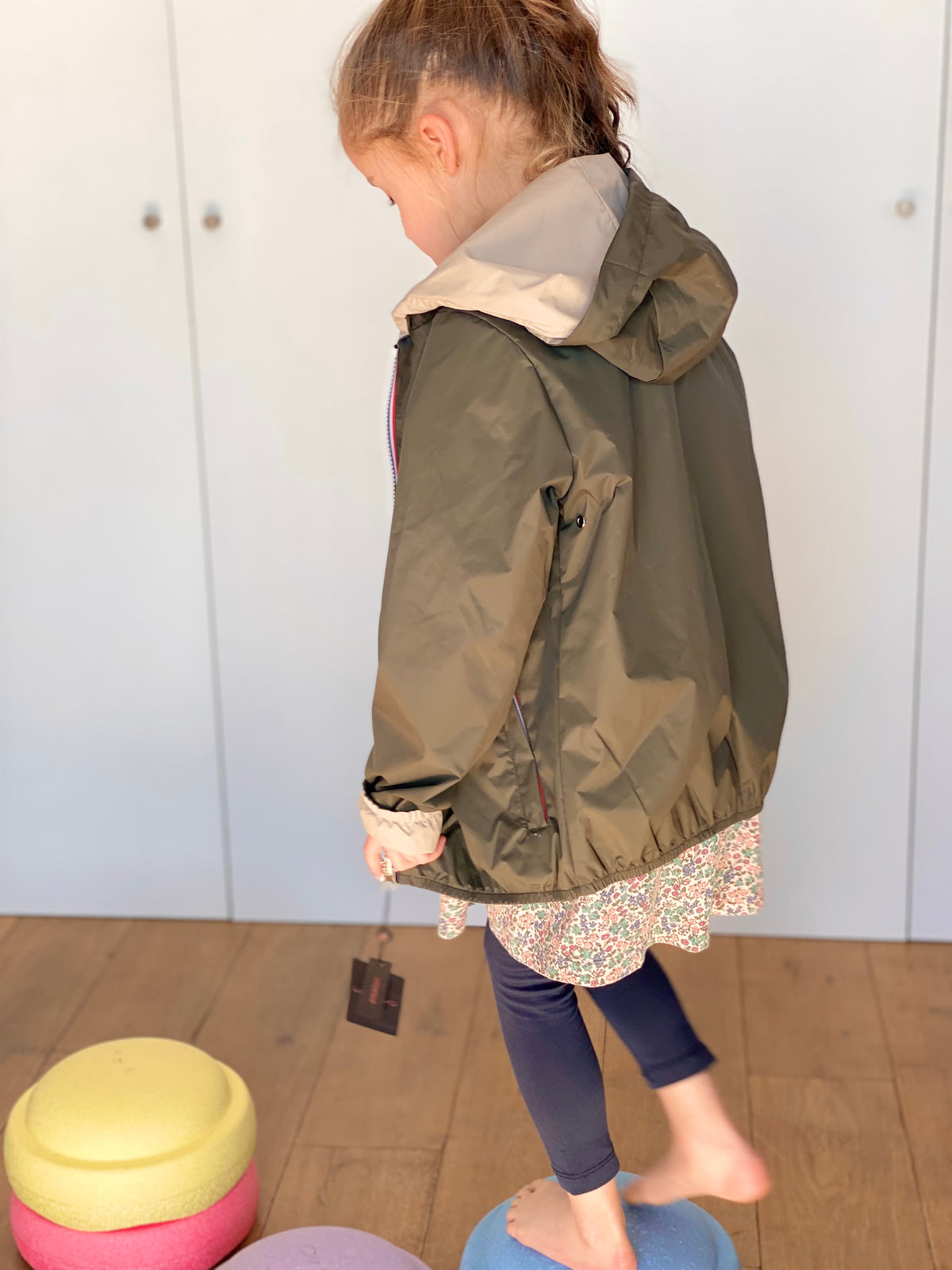 LAURA JO - Imperméable réversible léger GARANCE KIDS enfant (mixte) - Kaki / Beige • DÉSTOCKAGE sur Taille 6 ans