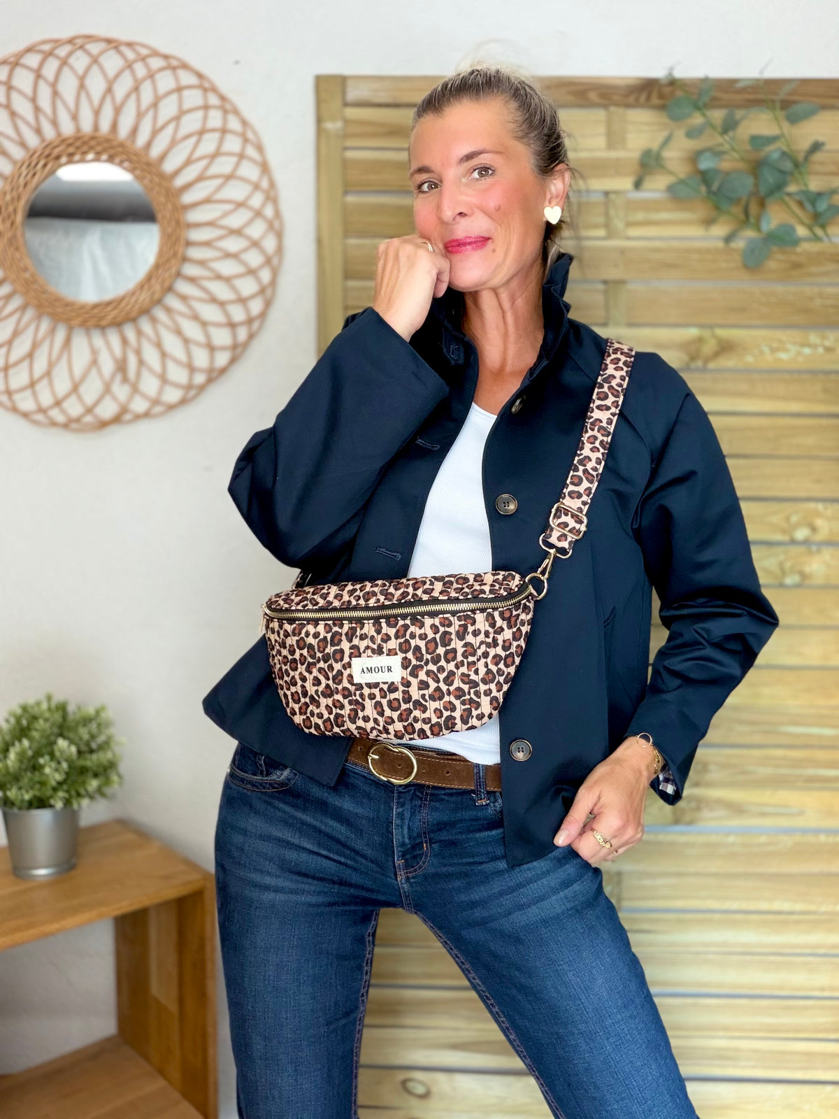 Sac banane matelassé Amour PAMELA - Léo 🐆