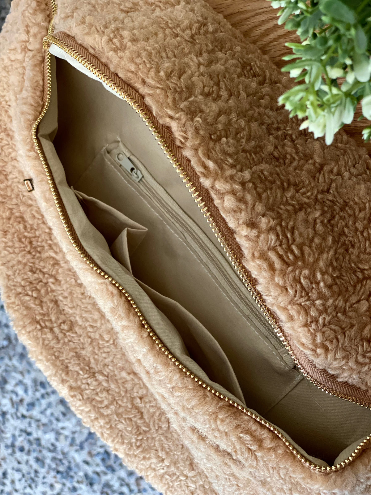 Sac banane XXL Moumoute Ciao Boum CASSIE -  Beige Taupe