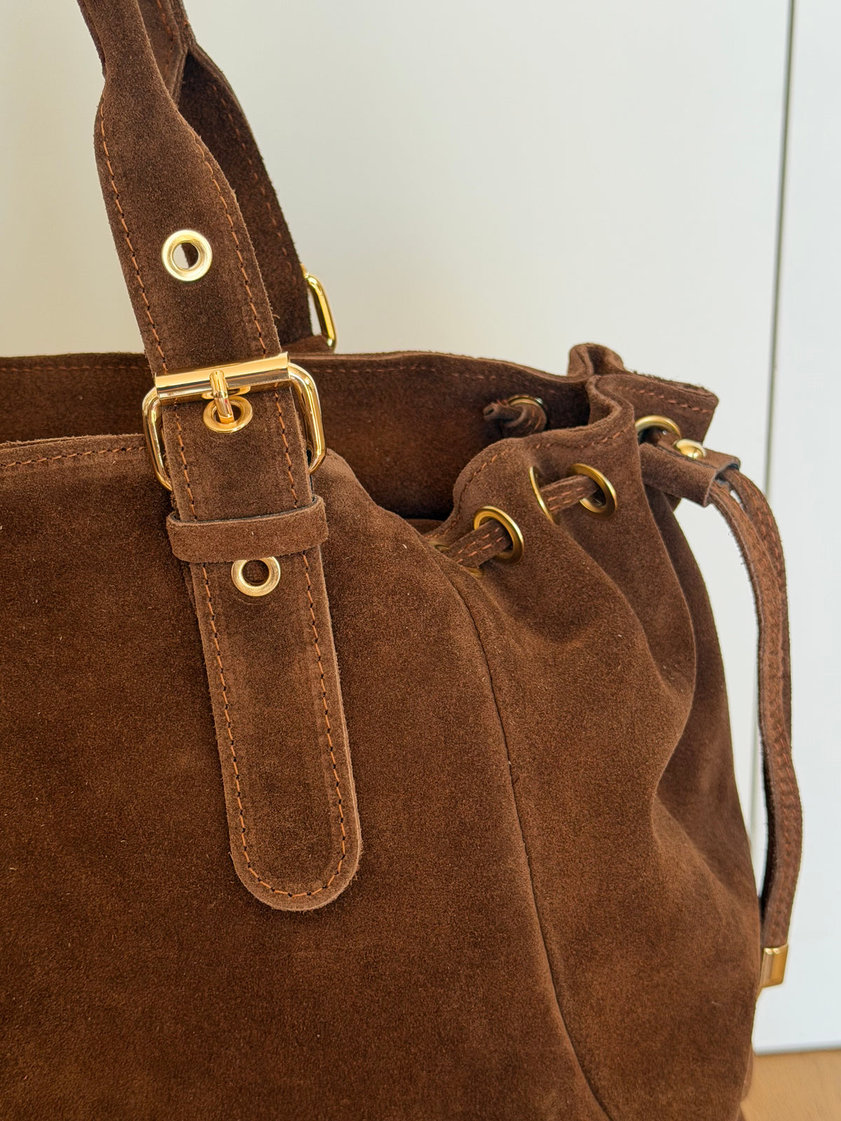 Sac cabas XL en cuir daim • JASPER Café
