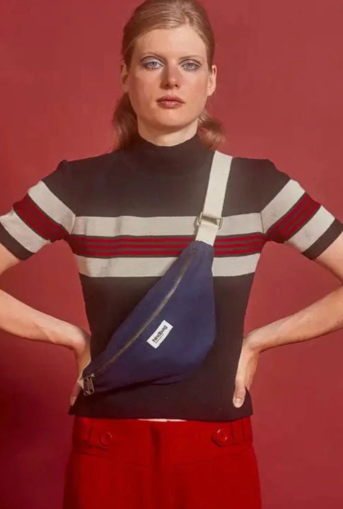 HINDBAG OLIVIA - Sac banane Navy Marine