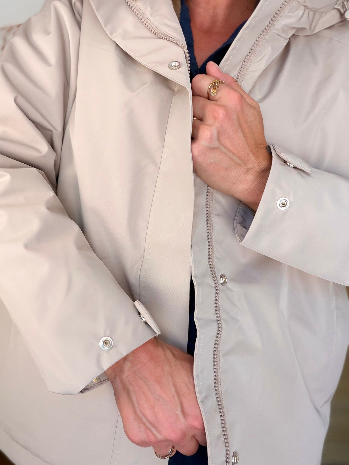 LAURA JO - Parka fourrée imperméable AMBRE MI-LONG - Beige / Camel