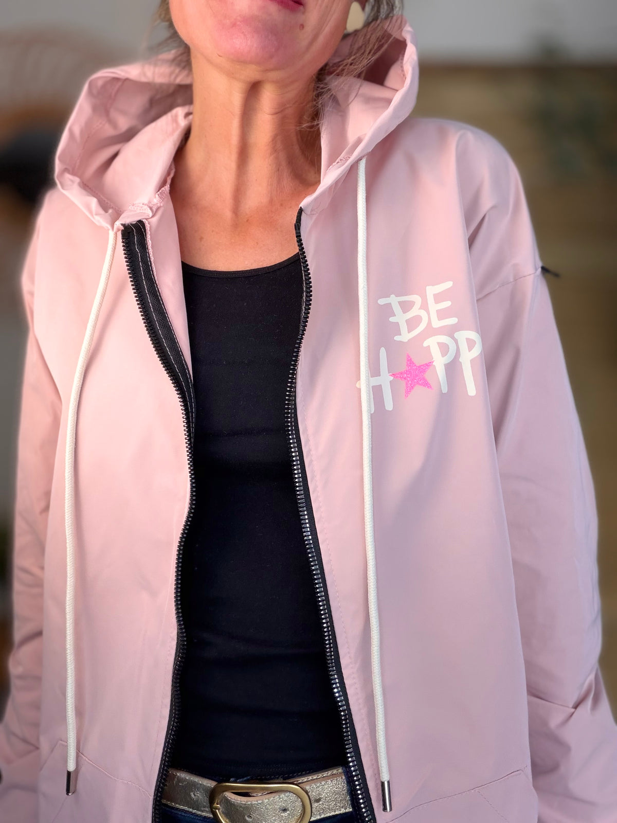 Veste Coupe vent long LESLIE - Rose clair - FIN DE SÉRIE