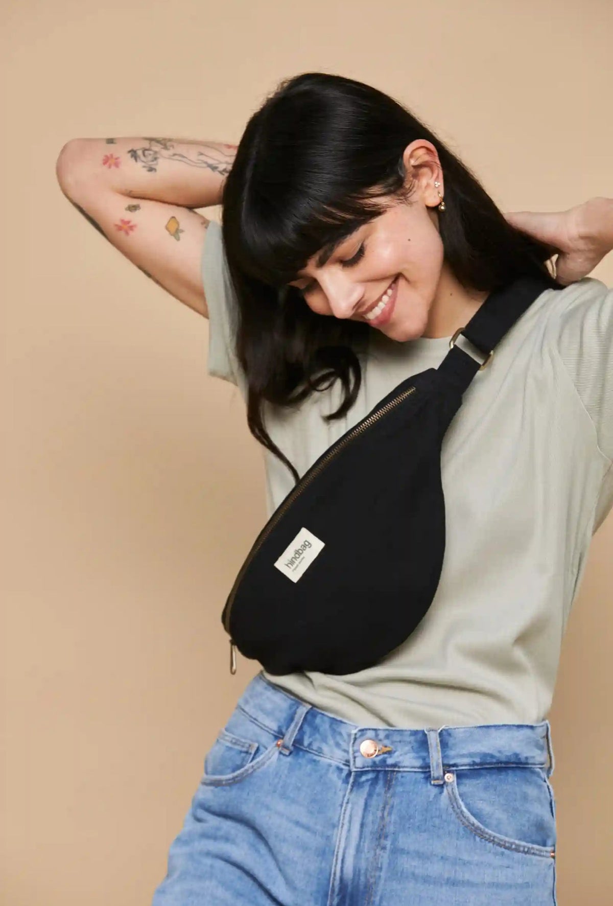 HINDBAG SASHA - Sac banane Noir