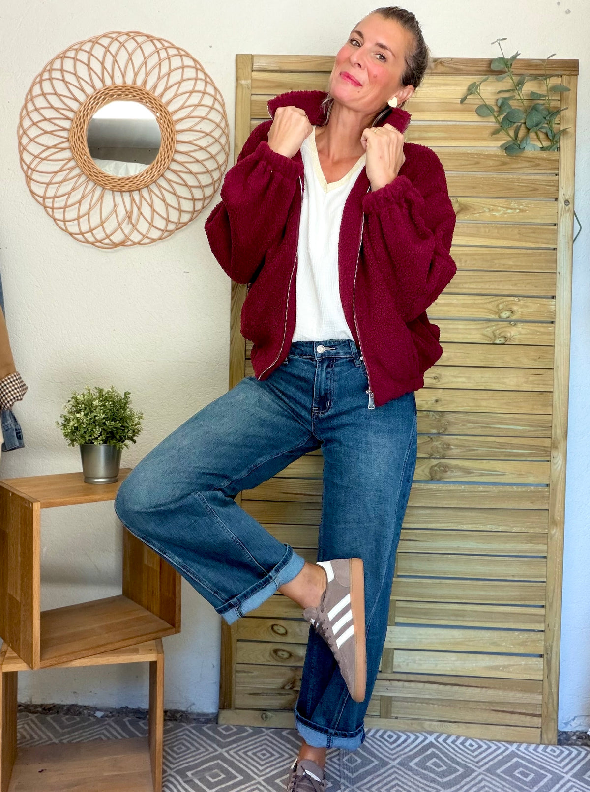 RÉASSORT PRÉVU DÉBUT NOVEMBRE • Pantalon Jean coupe barrel LÉON Bleu