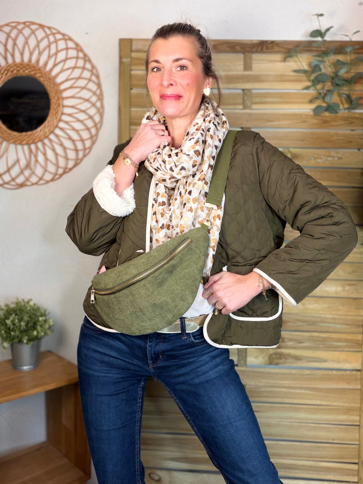 ⚡️ ARRIVAGE - Veste matelassée réversible Sherpa NOÉMIE Kaki