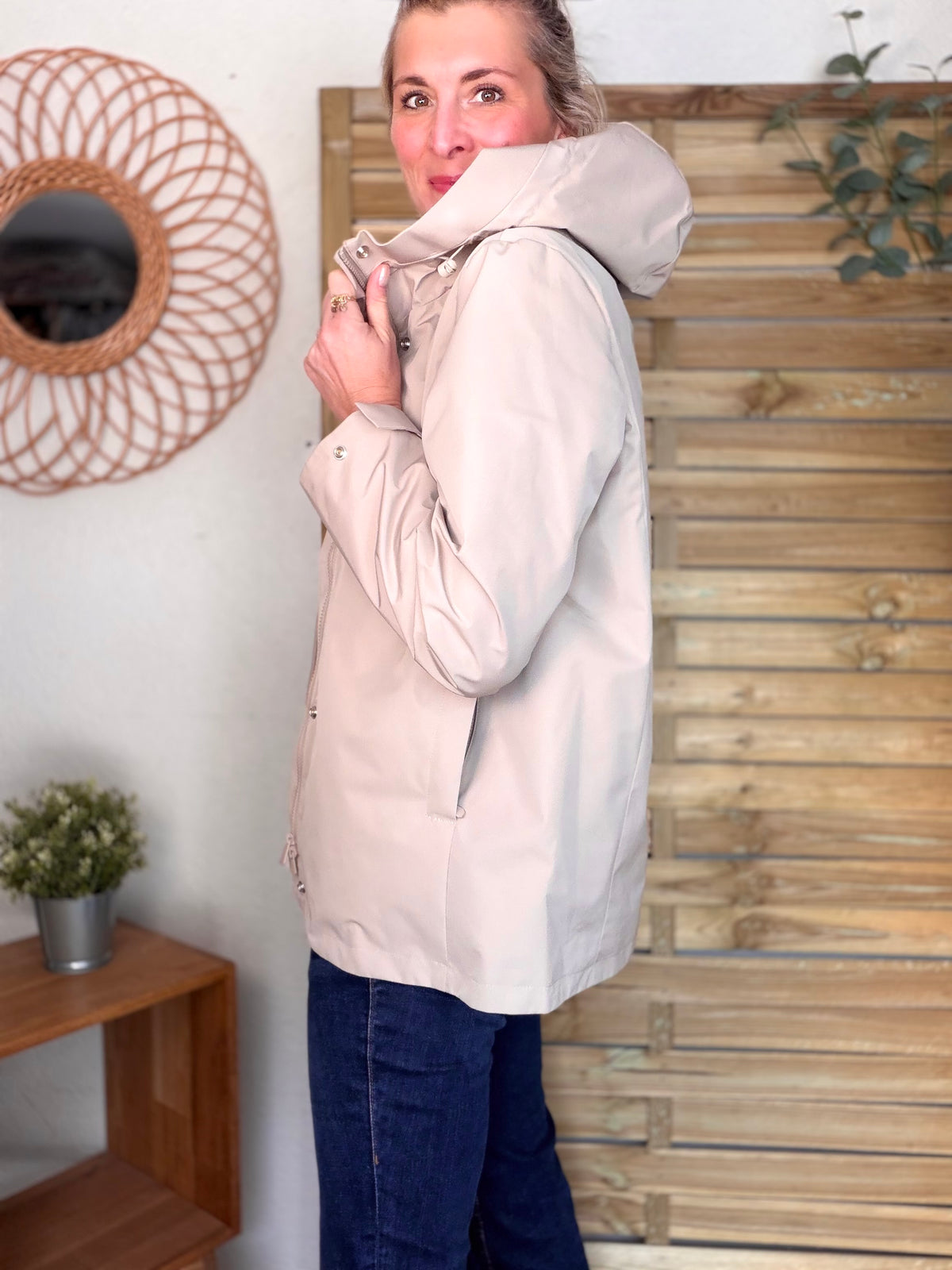 LAURA JO - Imperméable LAURENCE mi-long - Beige • DÉSTOCKAGE