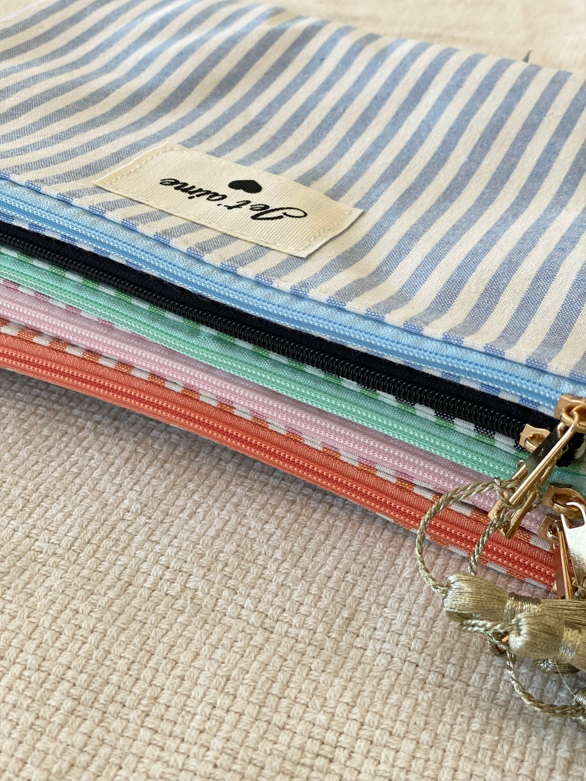 Pochette XL rayée «Je t’aime» - SARAH