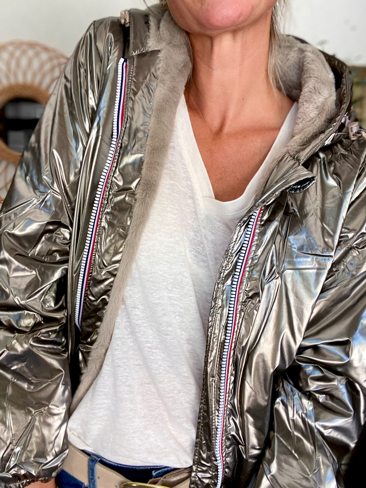 LAURA JO - Parka Imperméable LOUISE LONG fourré - Bronze