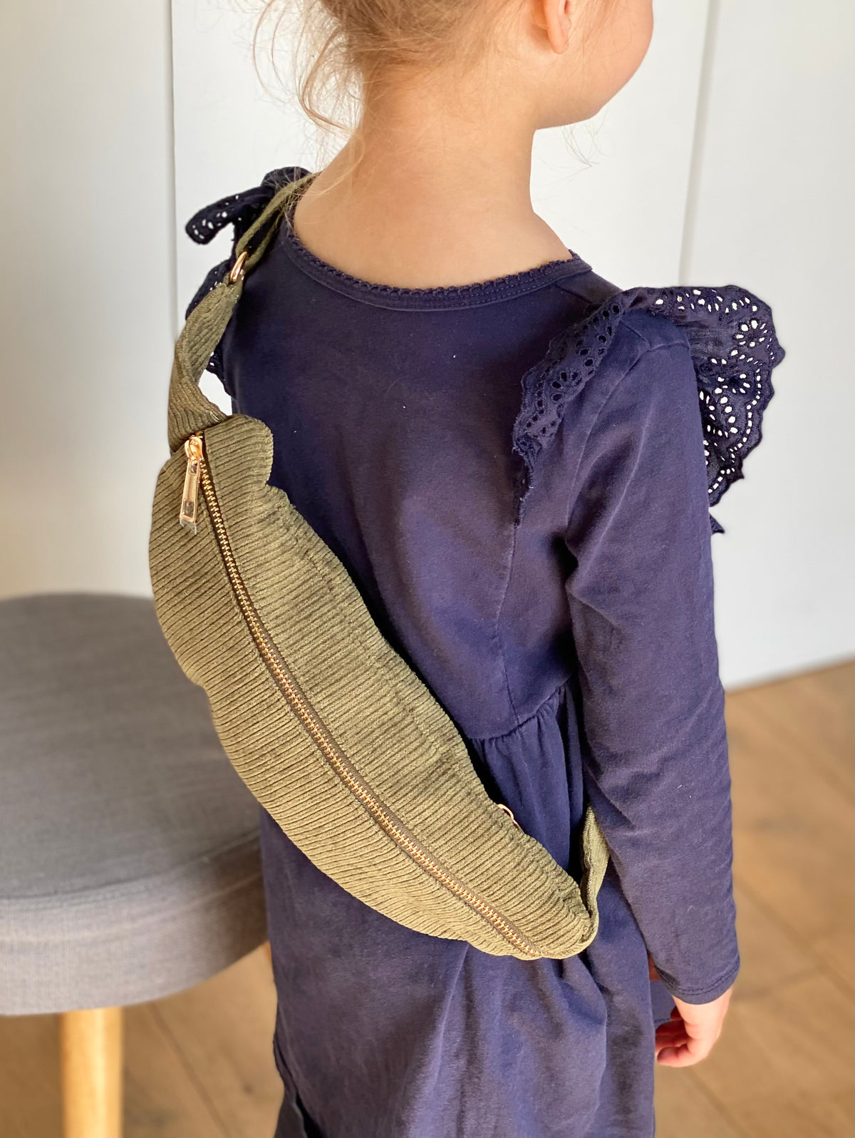 Sac banane M…ini - velours cotelé Ciao Boum - IVY - Kaki