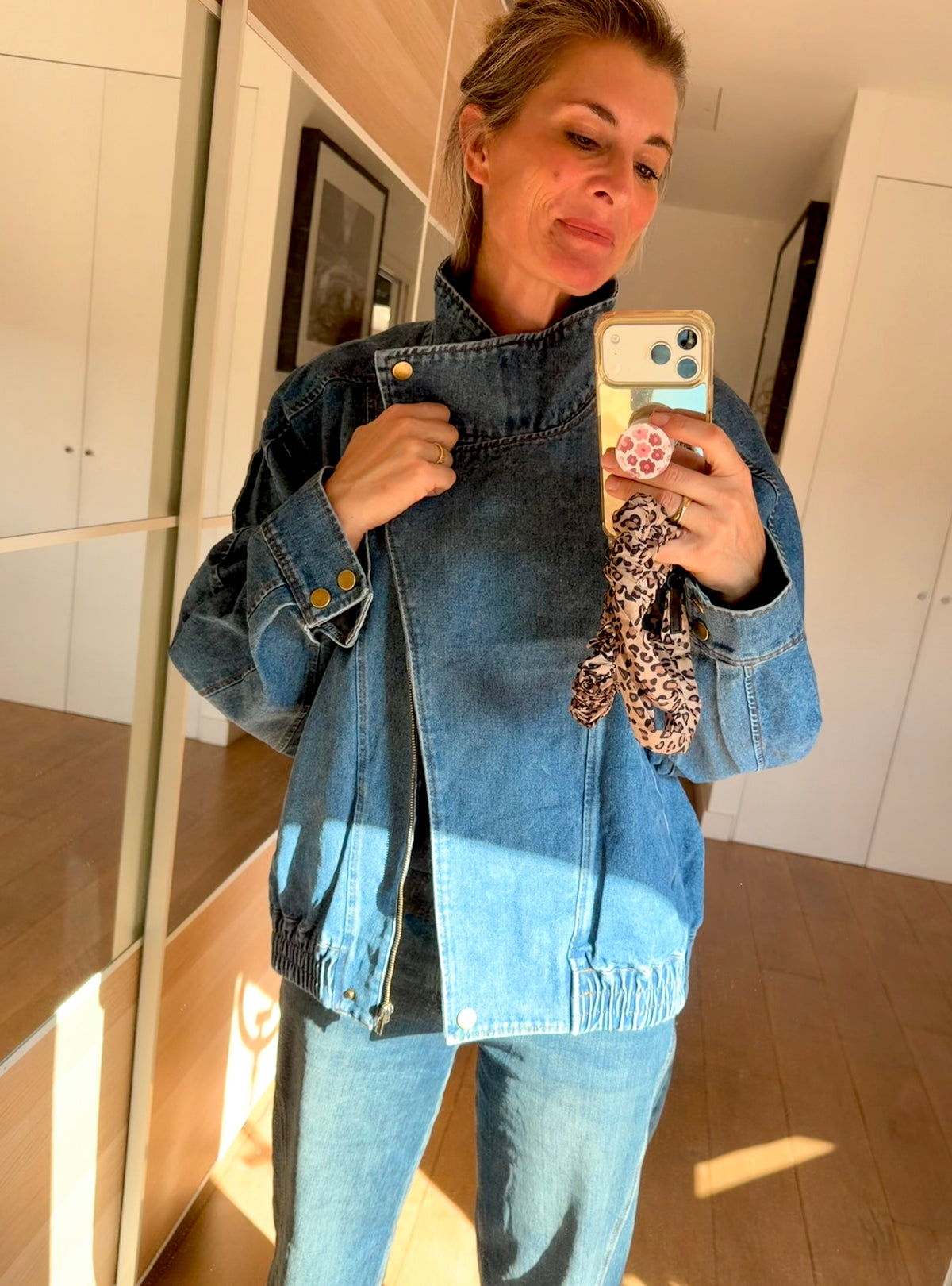 ⚡️ ARRIVAGE • Veste en jean oversized col montant ARIANE
