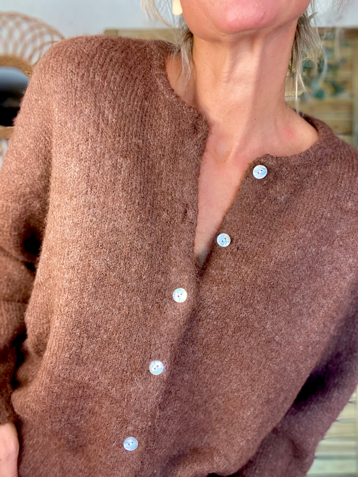 Gilet en maille SYDNEY - Café