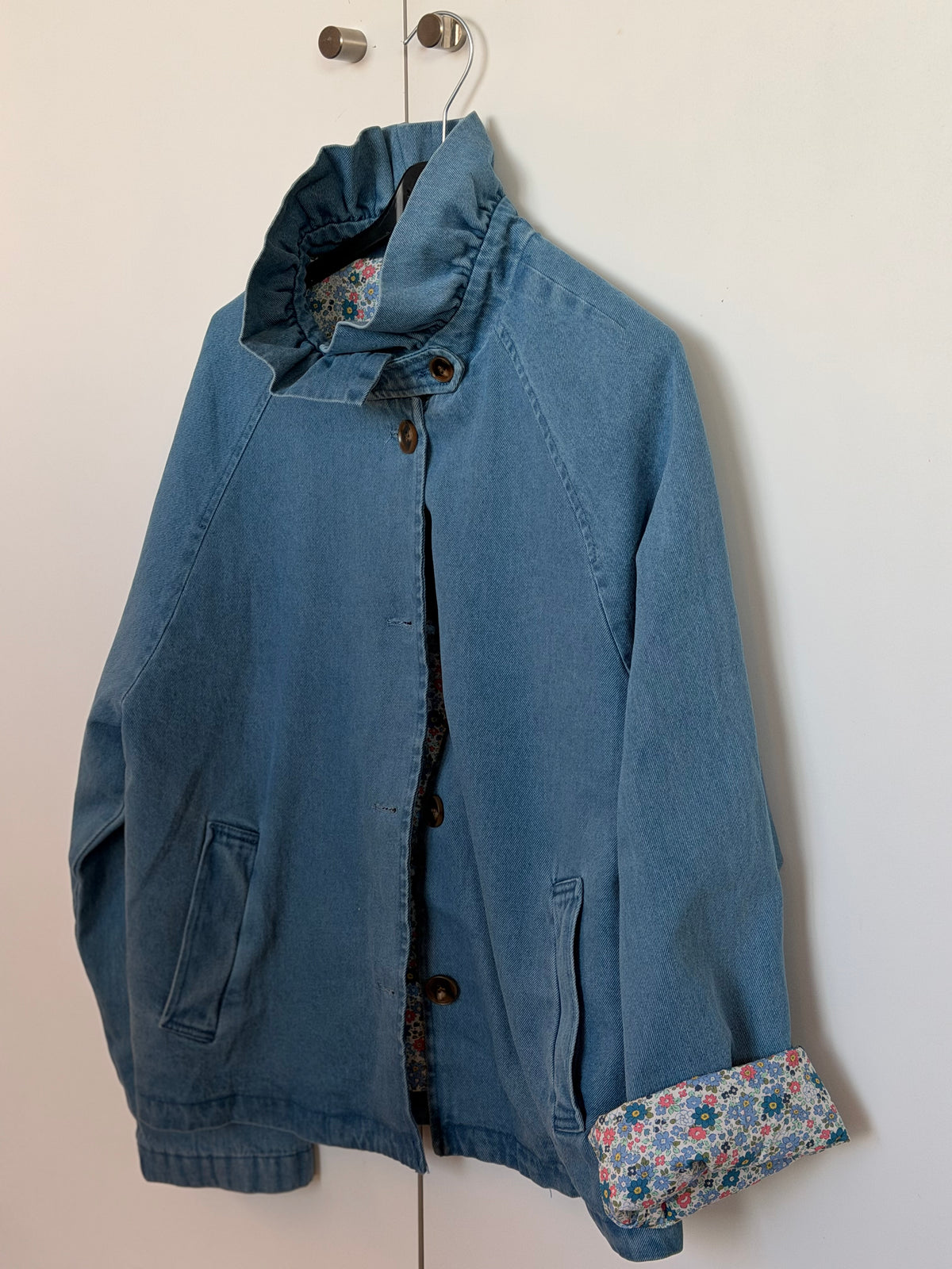Veste Denim col victorien avec Liberty - VICTORIA Jean