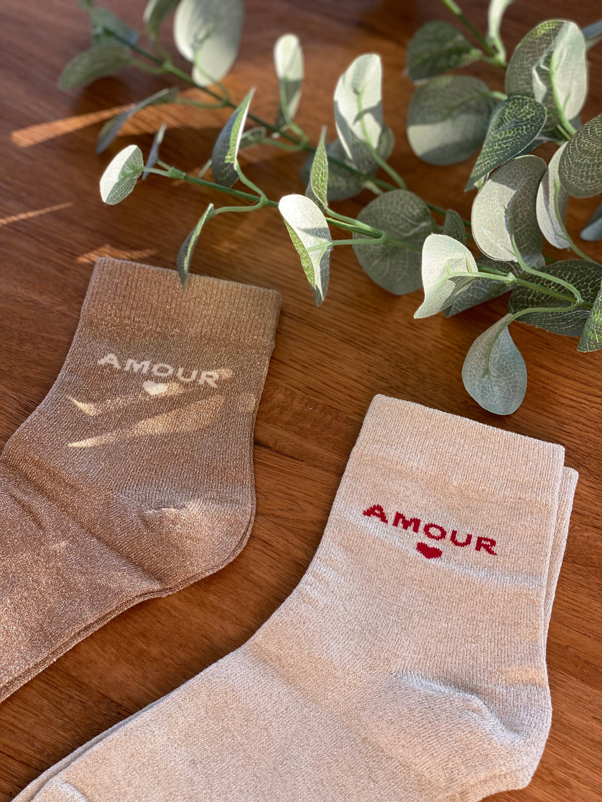 Chaussettes scintillantes glitter ZAHO - Amour • FIN DE SÉRIE