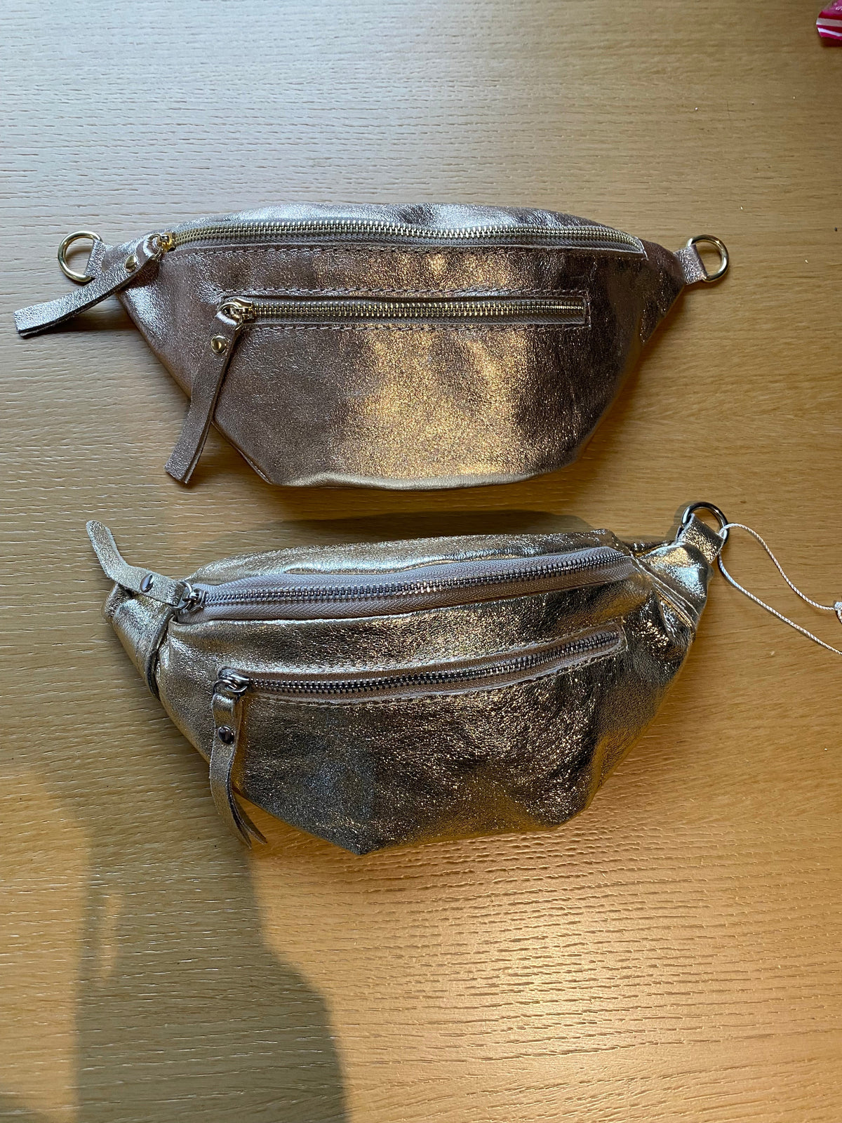 Sac banane en cuir irisé ERYN - Bronze (9 coloris)