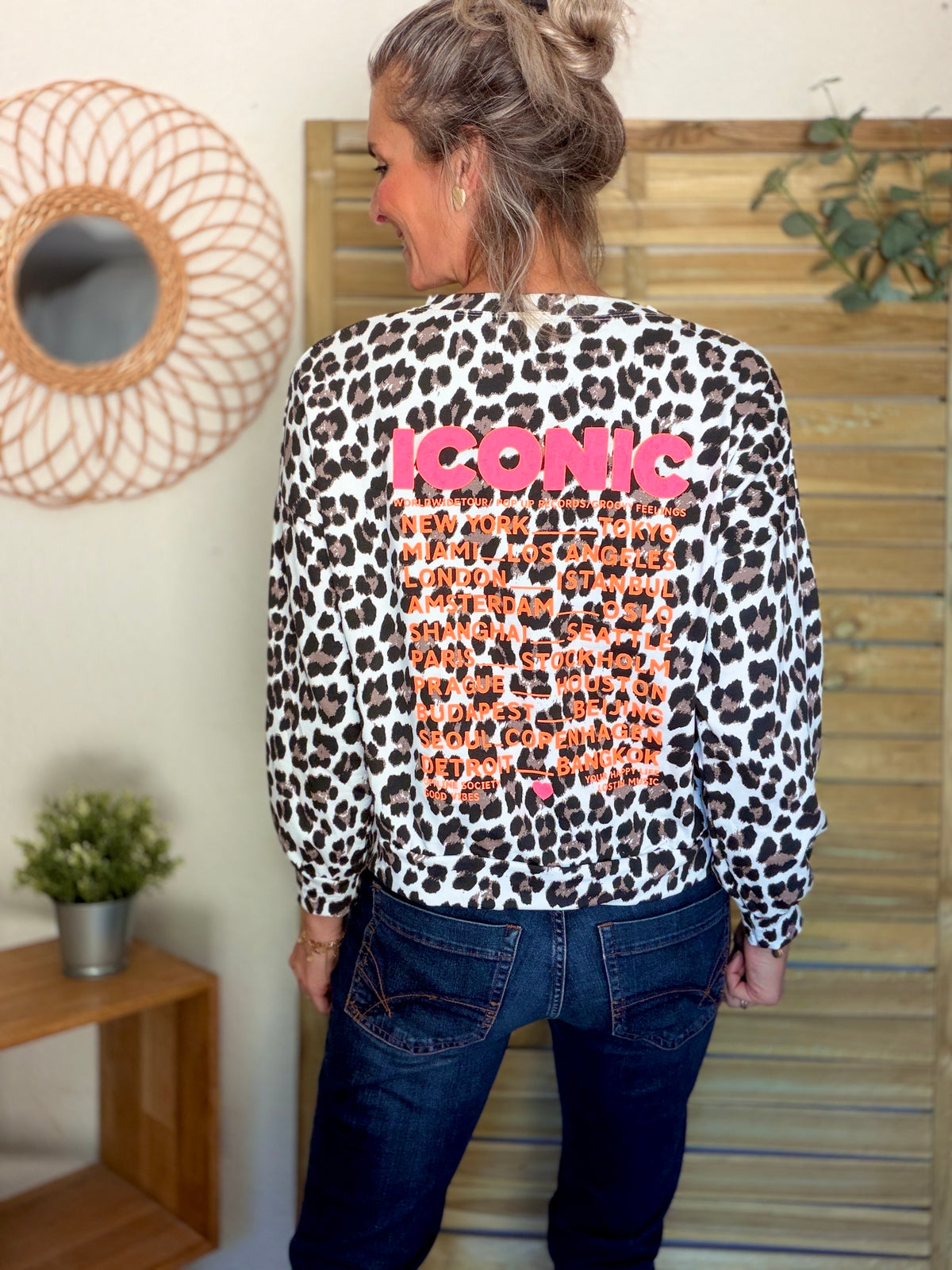 Sweat ICONIC léger 100% coton FAUSTINE Léo beige (taille 34 à 46)