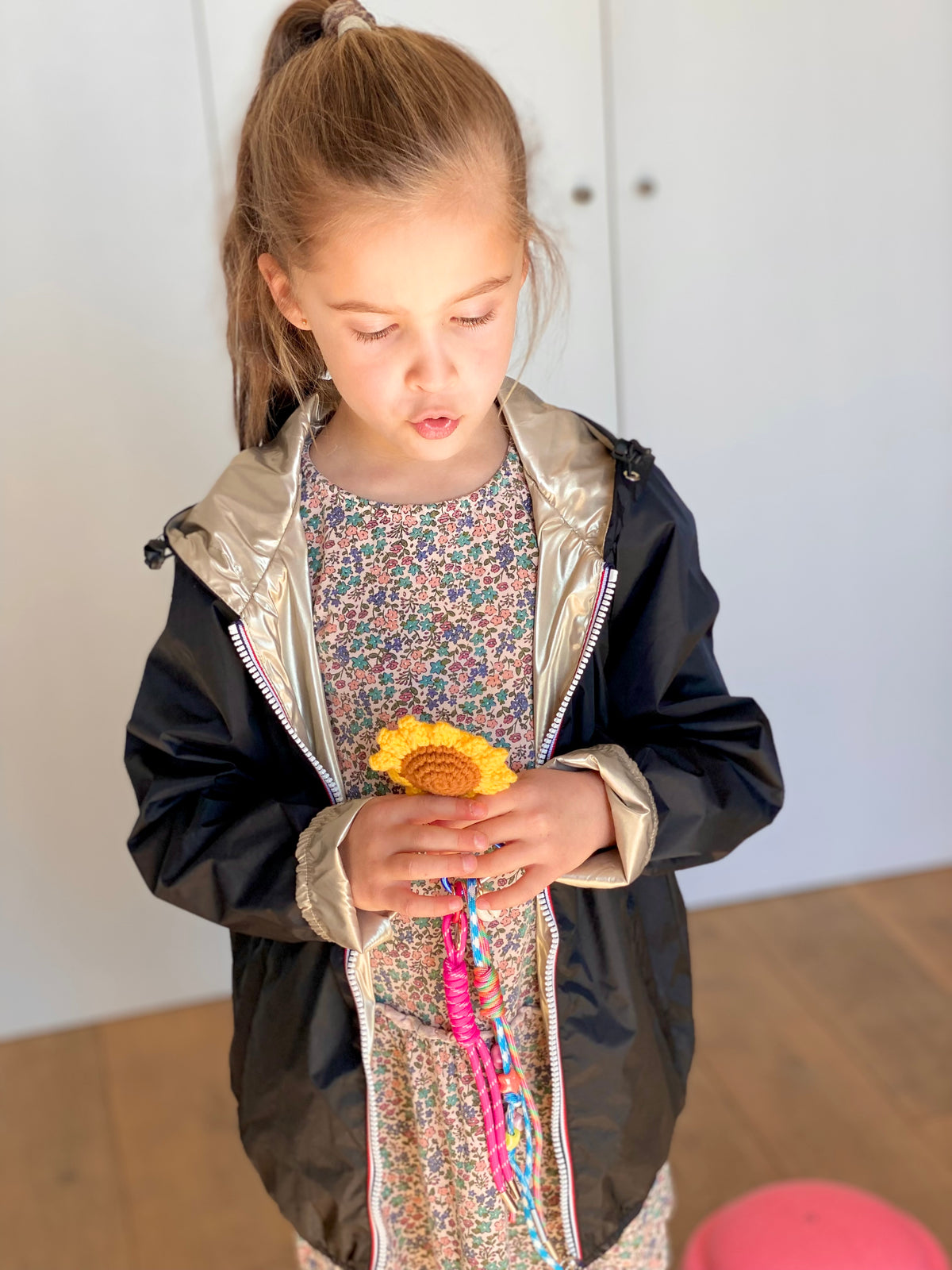 LAURA JO - Imperméable réversible léger GARANCE KIDS enfant (mixte) - Noir / Doré (DÉSTOCKAGE sur Taille 6 ans)