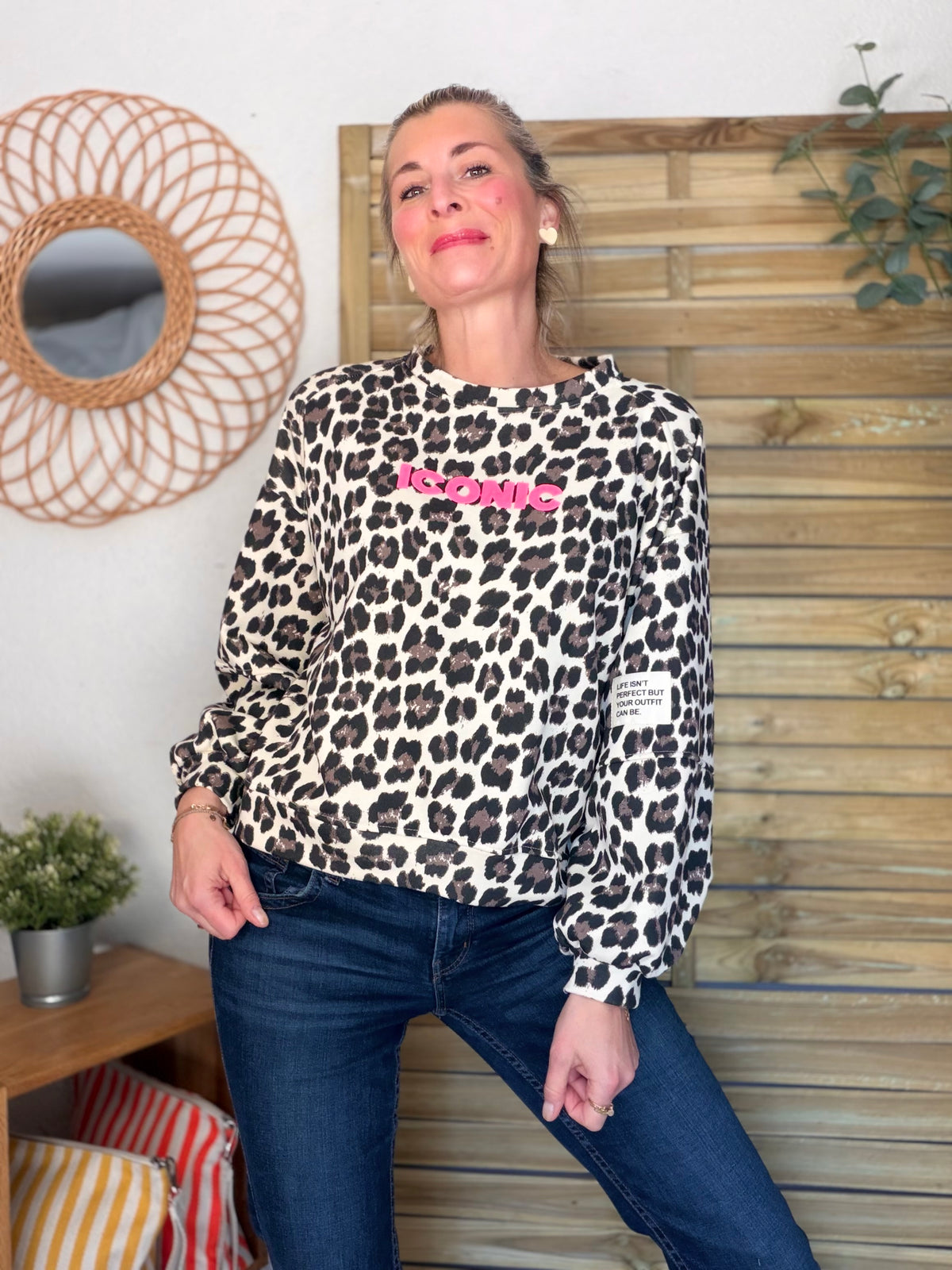 Sweat Léo Beige ICONIC NINON