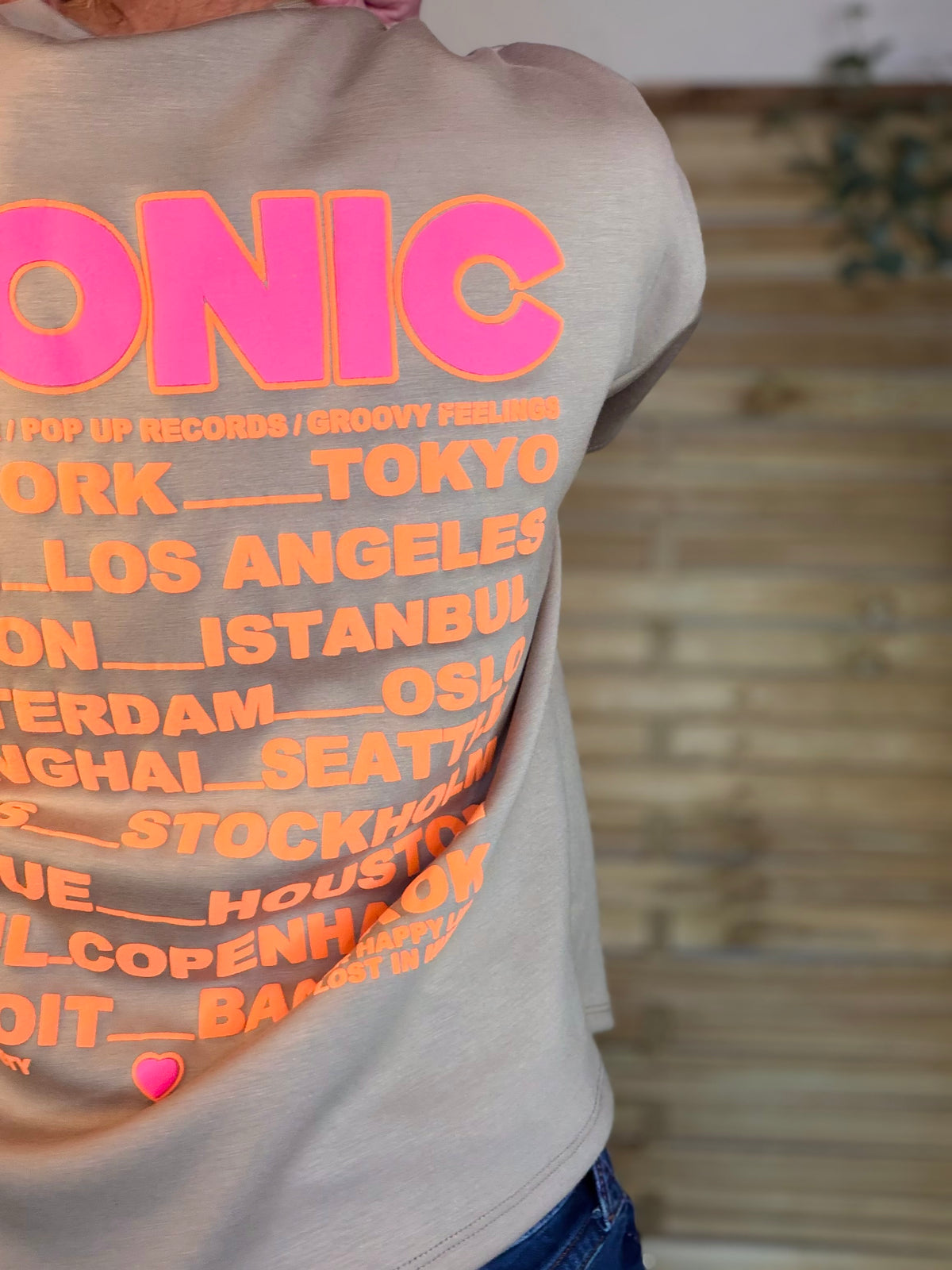 Tee shirt ICONIC matière sweat - THÉA Taupe