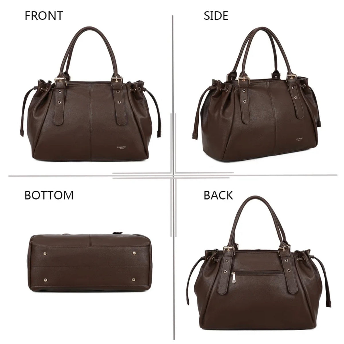 Sac cabas XL simili cuir CLÉA Chocolat