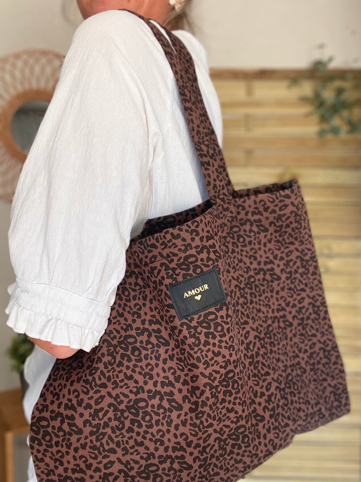 Tote bag LOLA - Motif Léopard 🐆