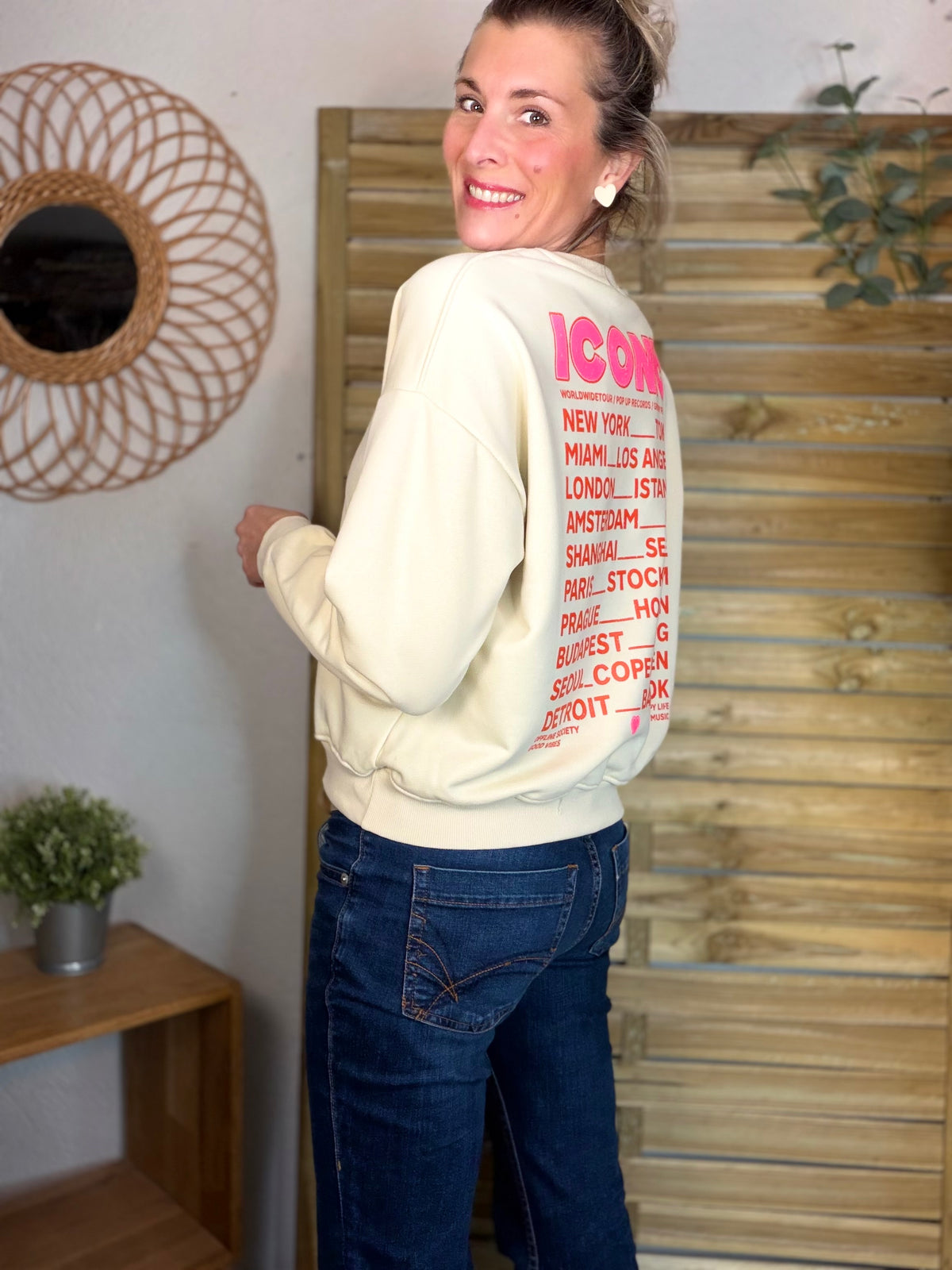 Sweat ICONIC COLINE - Beige clair