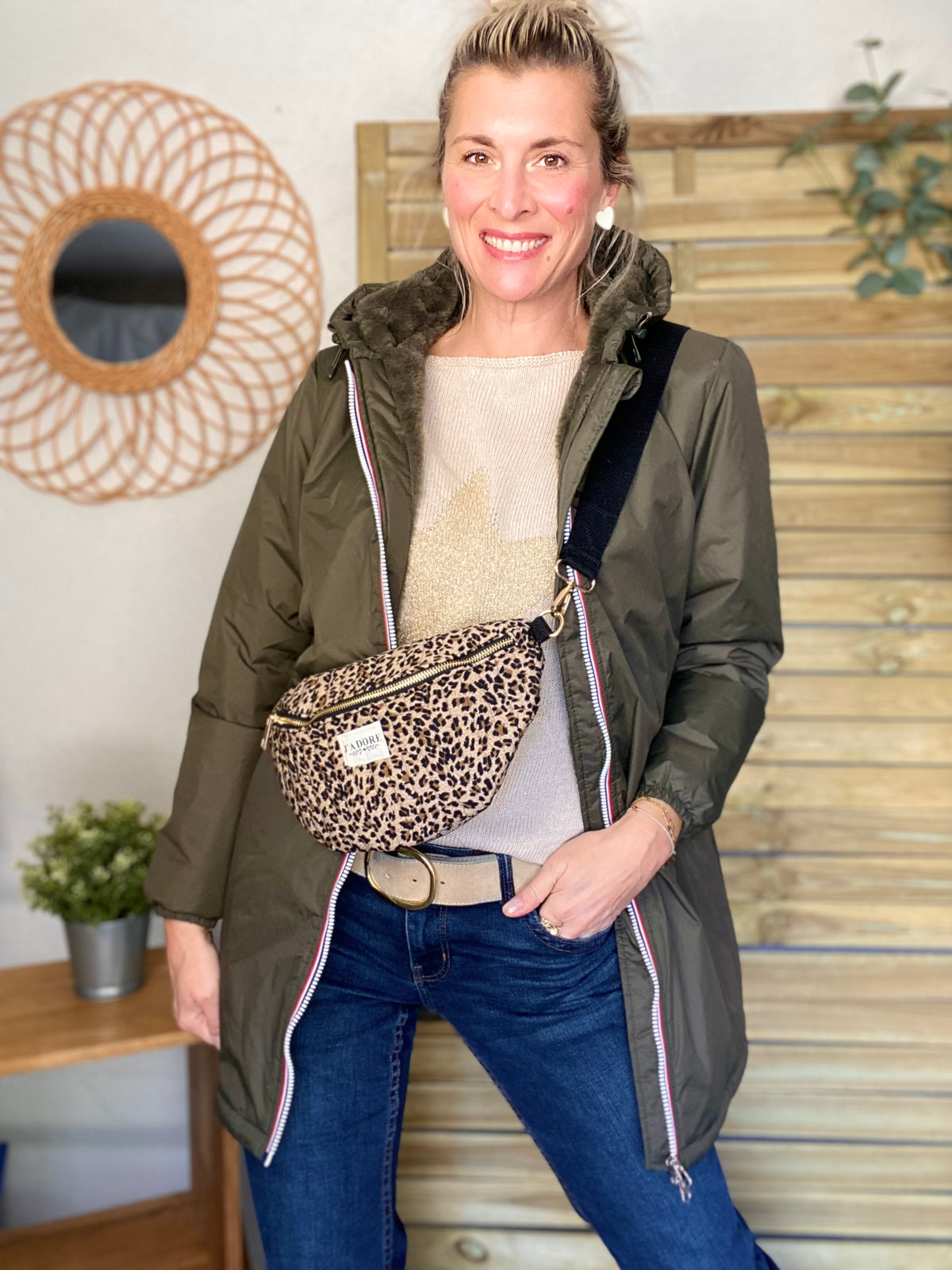 LAURA JO - Parka Imperméable LOUISE LONG fourré - Kaki