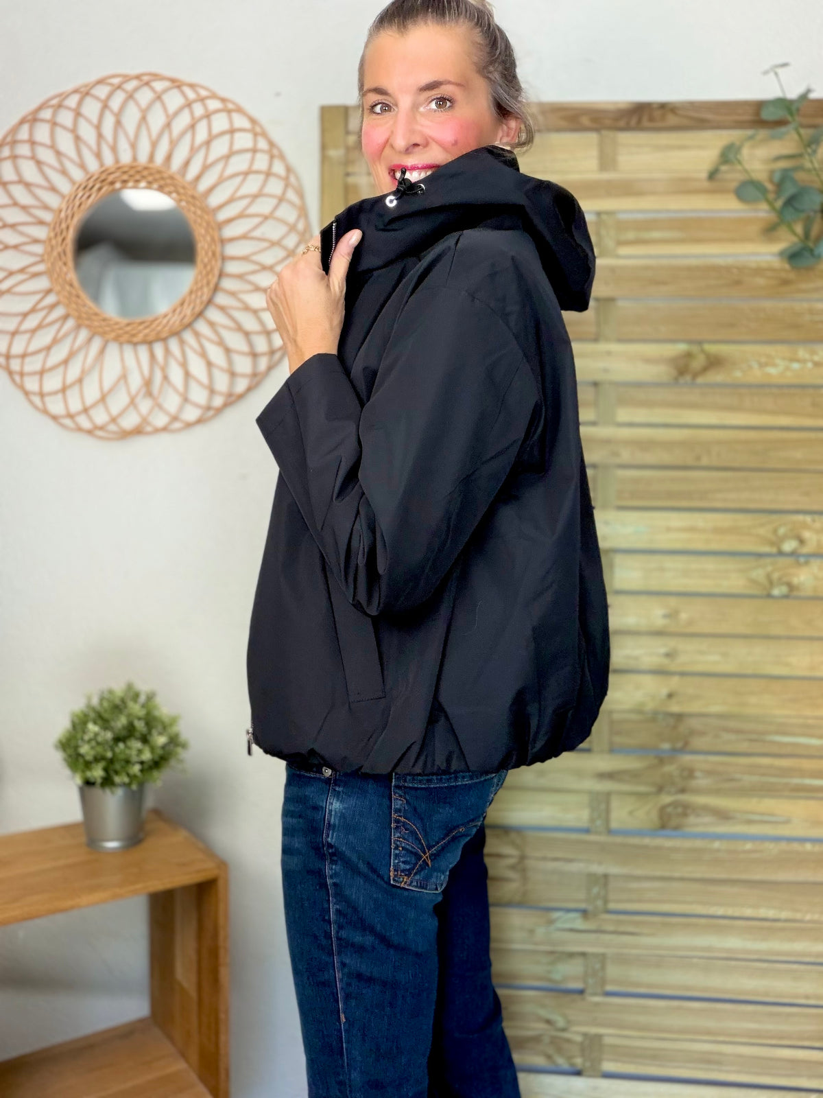 LAURA JO - Imperméable ÉLÉA court - Noir
