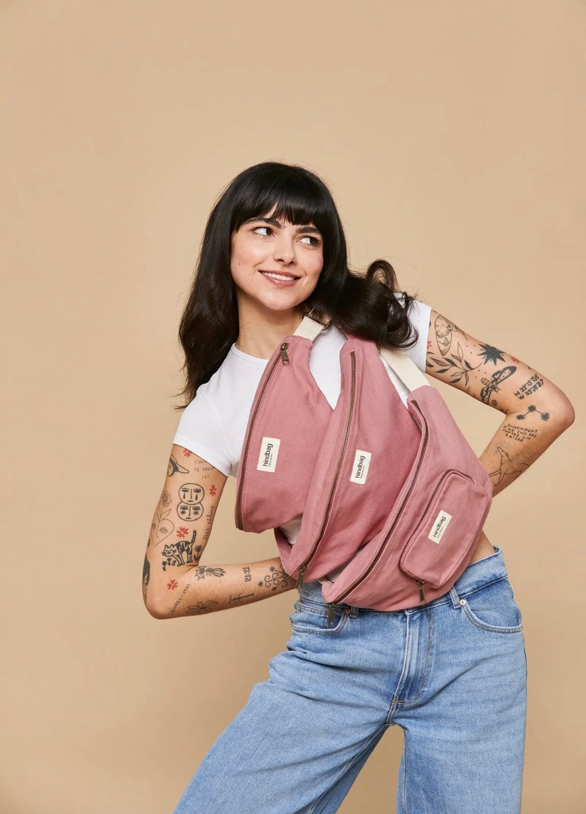 HINDBAG SASHA - Sac banane Rose blush