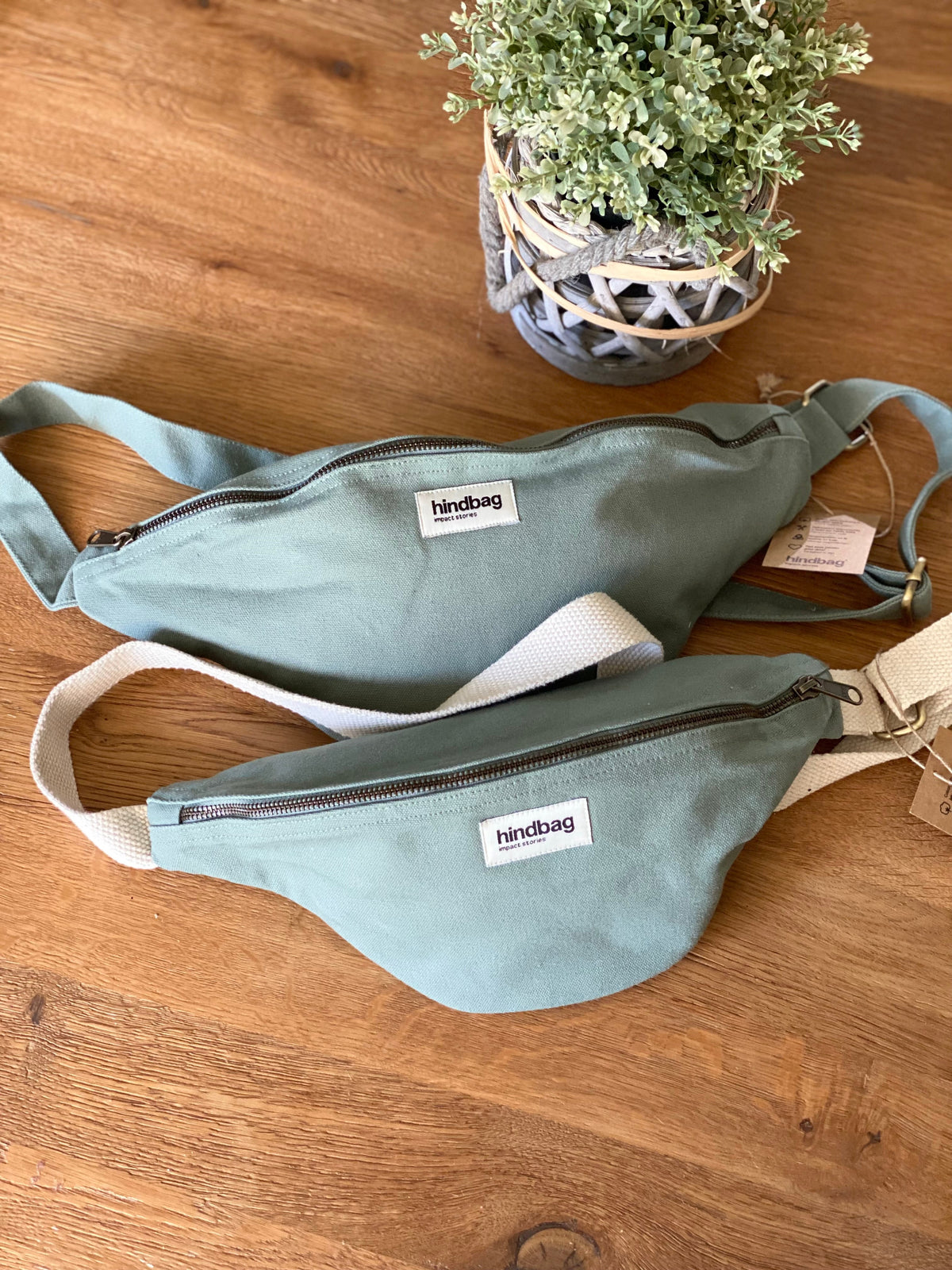 HINDBAG SASHA - Sac banane Vert sauge
