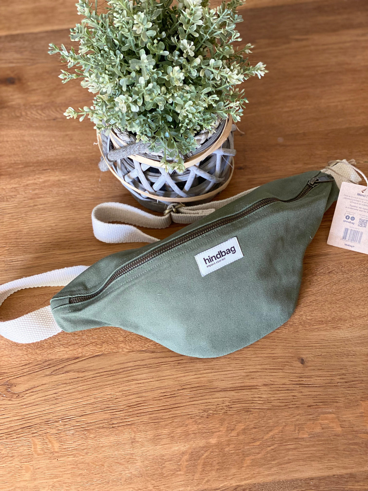 HINDBAG OLIVIA - Sac banane Vert Olive
