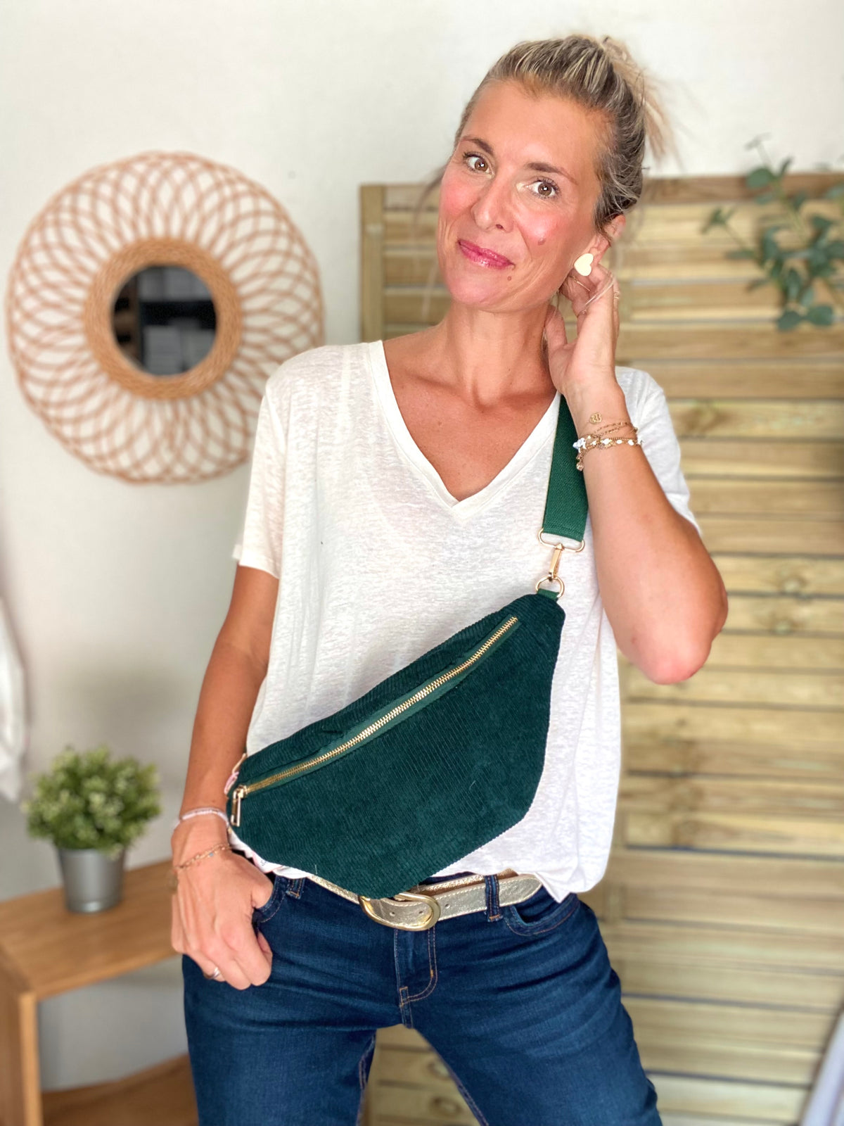 Sac banane XL Ciao Boum - IVY - Vert sapin